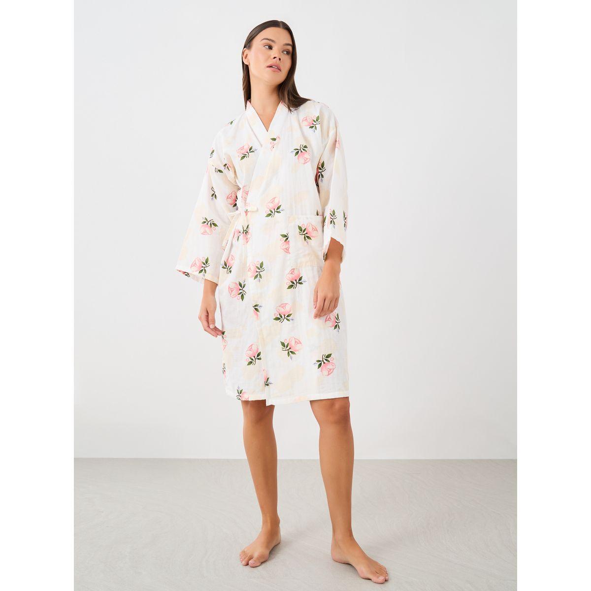روب مطبع بالكامل مع ربطة جانبية-women-clothing-nightwear-robes-image-2