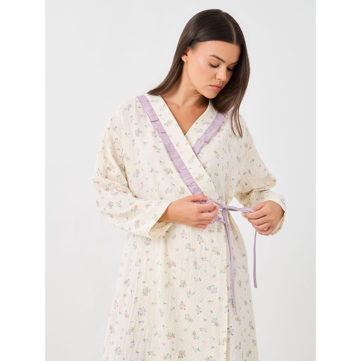 Styli All-Over Floral Print Ruffled Detail Robe-women-clothing-nightwear-robes-image-2