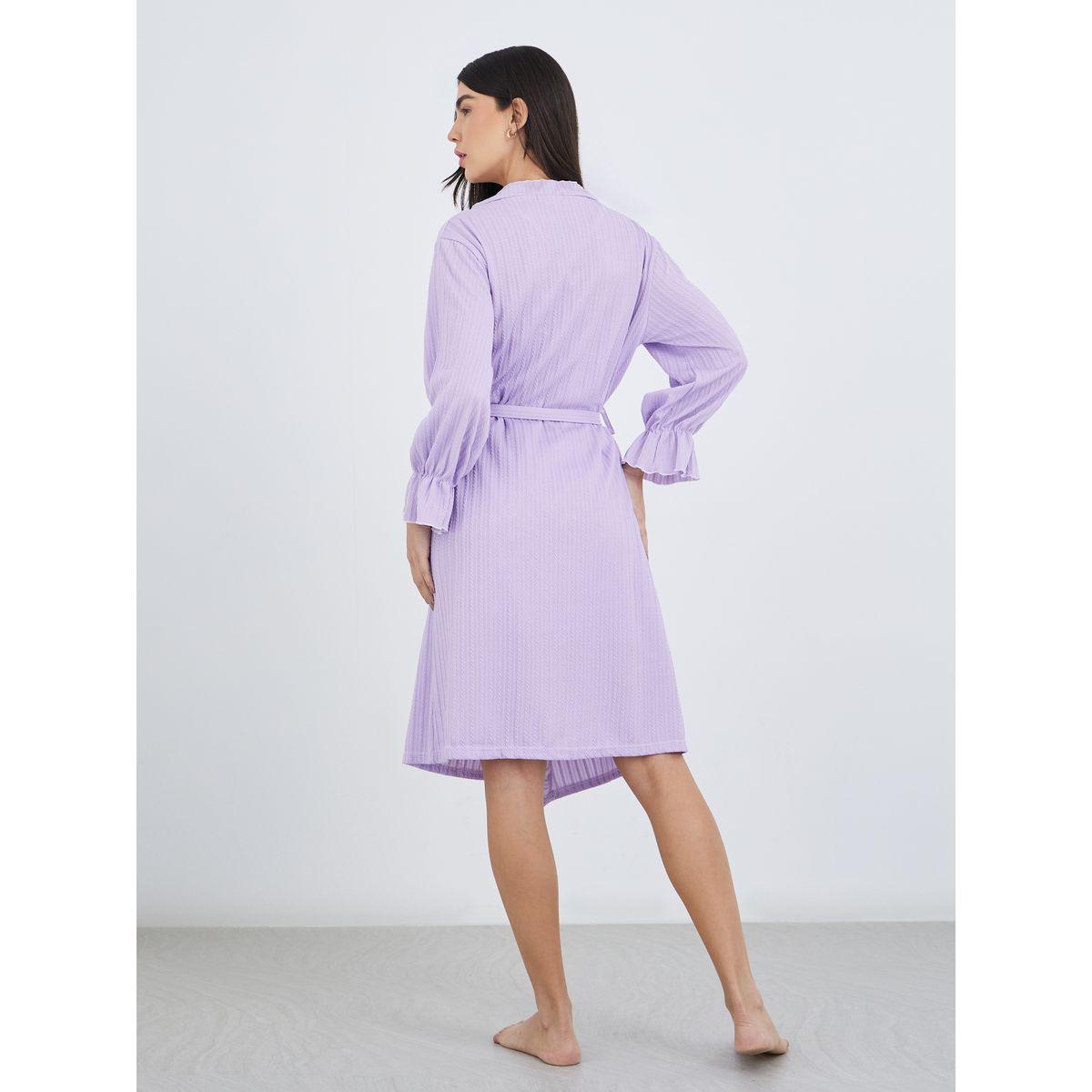 Styli Textured Rib Ruffle Edge Robe-women-clothing-nightwear-robes-image-5