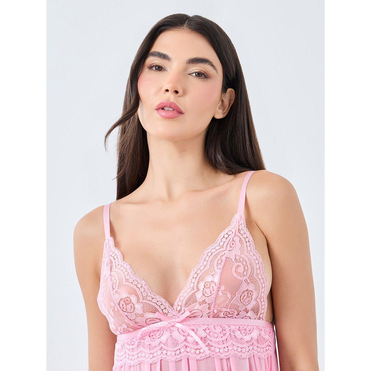 بيبي دول بتفاصيل دانتيل مع سروال داخلي ثونغ-women-clothing-lingerie-babydollsandbodysuits-image-2