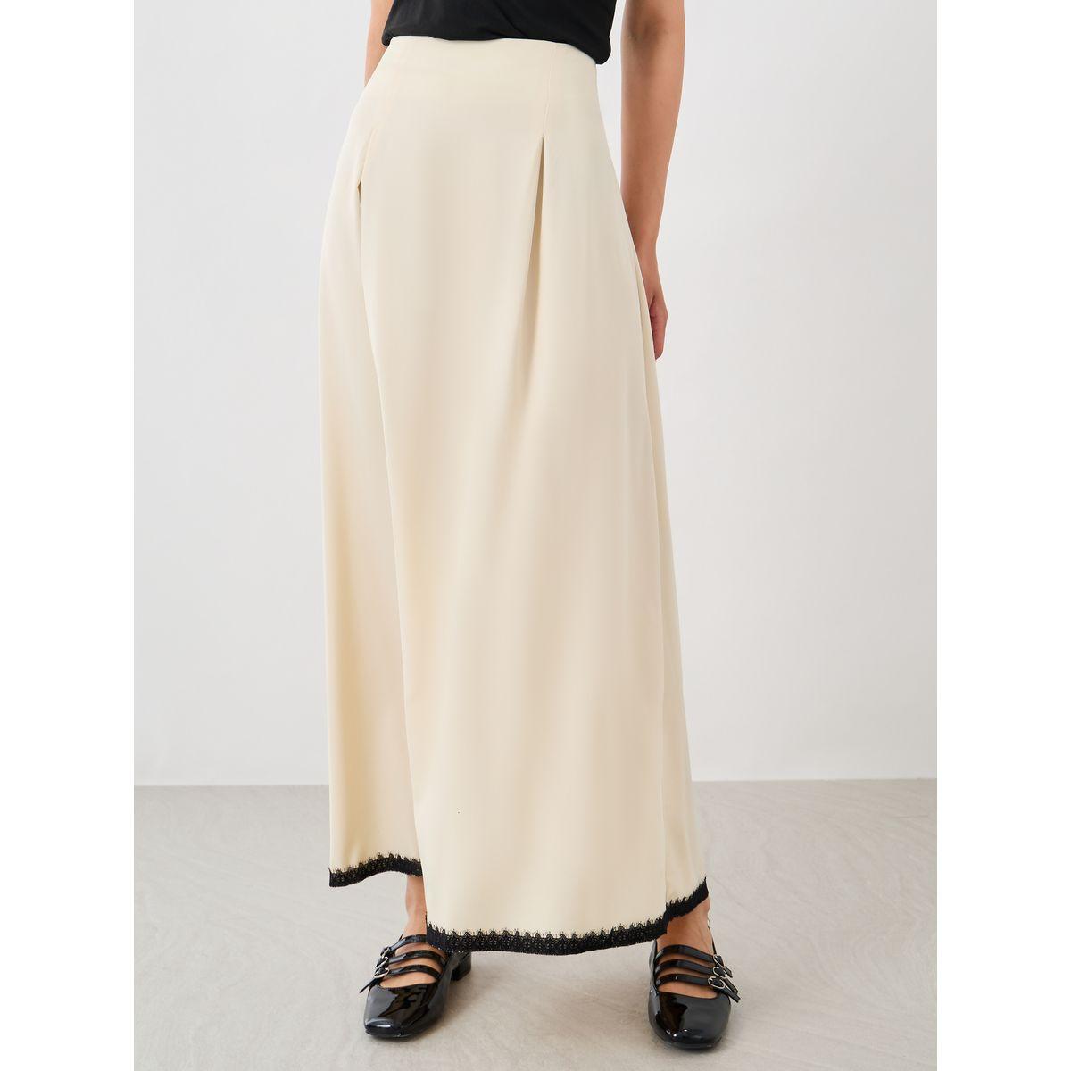 Styli Solid Lace Hem A-Line Maxi Skirt-women-clothing-bottoms-skirts-image-3