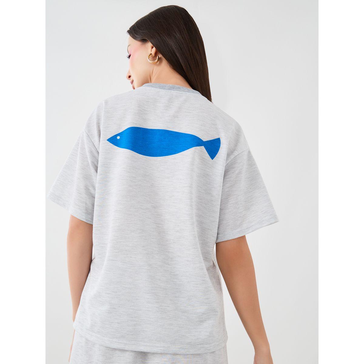 Styli Graphic Print Round Neck T-Shirt and Maxi Skirt Co-Ords-women-clothing-coordsets-image-1