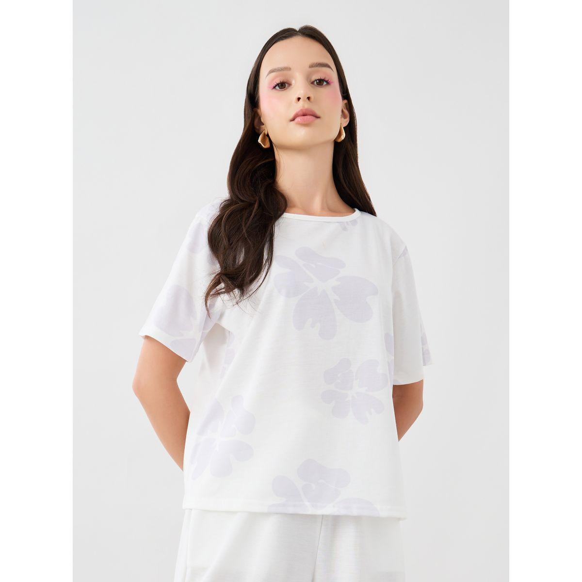 Styli Floral Printed Short Sleeve T-Shirt and Joggers Co-Ords-women-clothing-coordsets-image-2