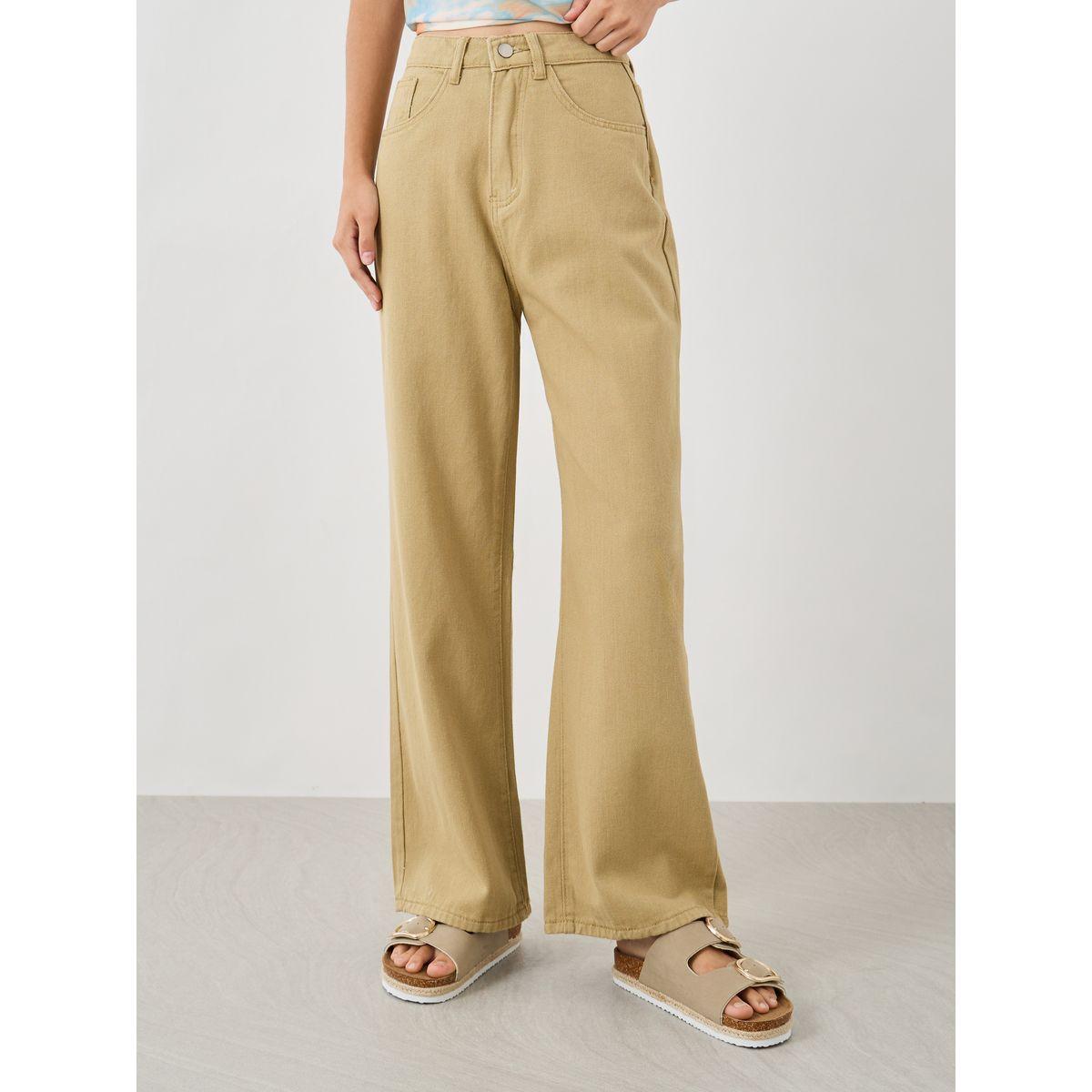 Styli Solid Mid Rise Wide Leg Jeans-women-clothing-bottoms-jeans-image-2