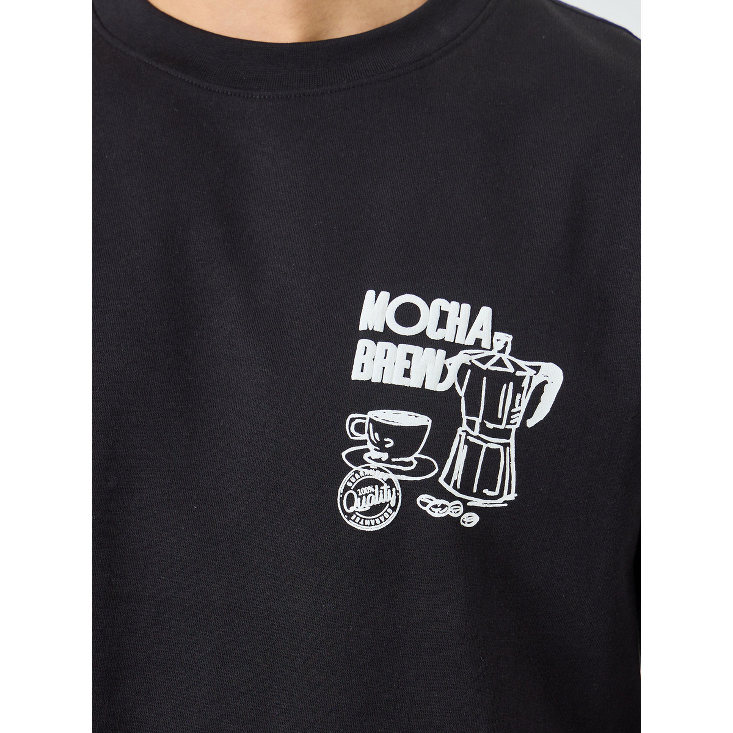 Styli Men Black Coffee Graphic Print Crew Neck T-Shirt-men-clothing-tshirtsandpolos-tshirts-image-5