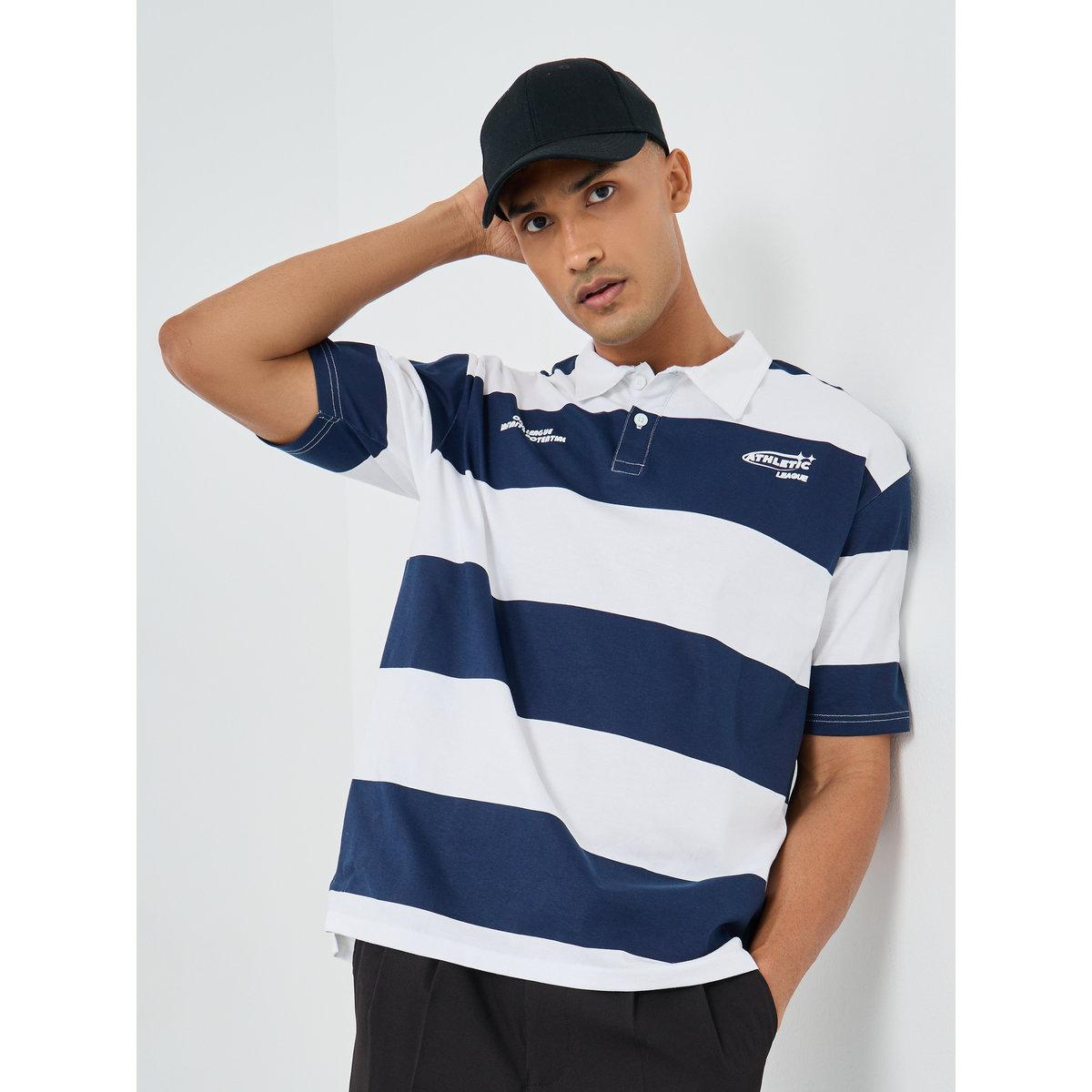 تيشيرت بولو مخطط فضفاض-men-clothing-tshirtsandpolos-polos-image-1