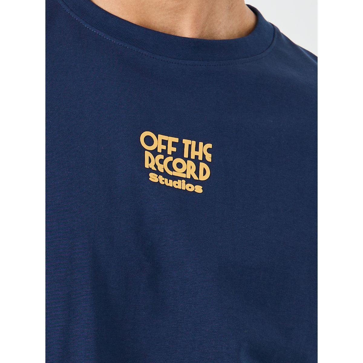 Styli Men Navy Blue Graphic Print Short Sleeve Oversized T-Shirt-men-clothing-tshirtsandpolos-tshirts-image-5
