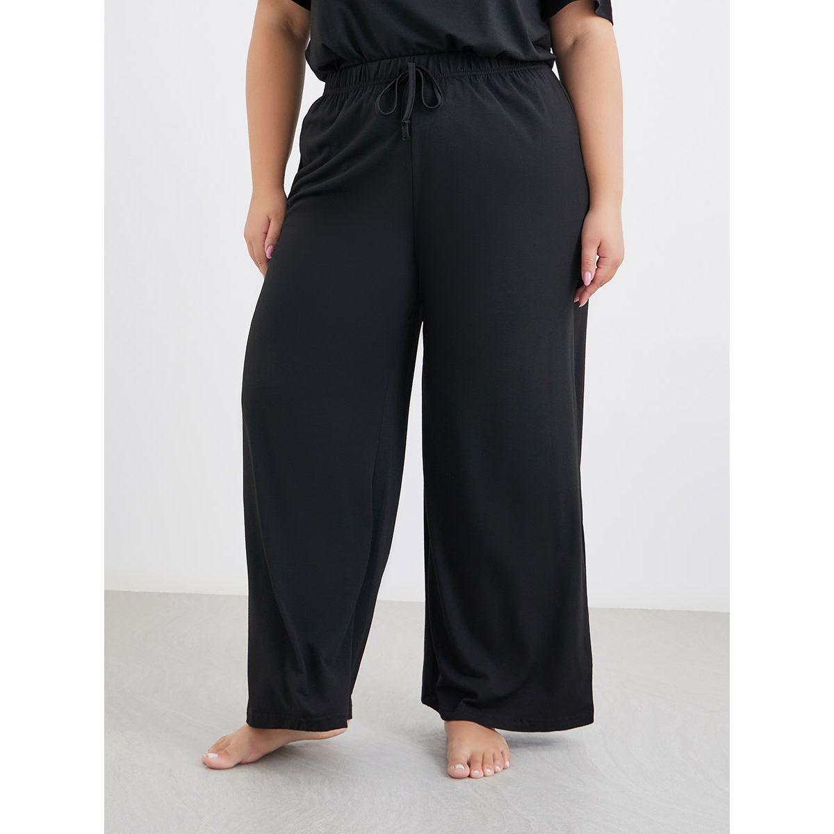 Styli Plus Size Mono Aztec Pocket Dropped Shoulder T-Shirt and Pyjama Set-women-clothing-nightwear-pyjamas-longsets-image-6