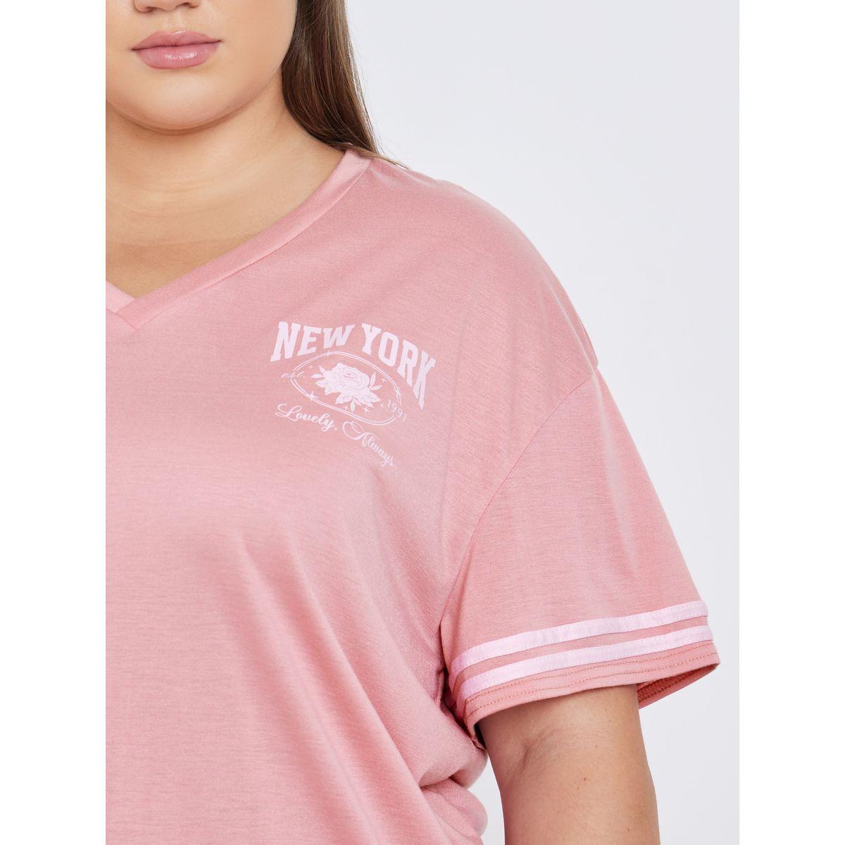 طقم من بنطال بيجاما وتيشيرت بمقاس كبير-women-clothing-nightwear-pyjamas-longsets-image-3