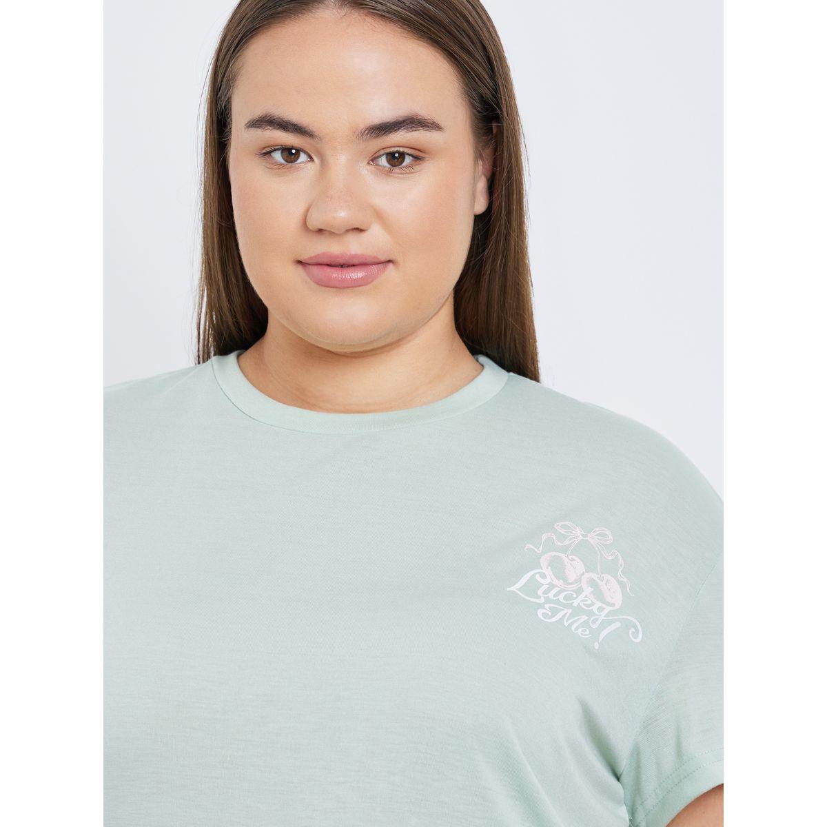 Styli Plus Graphic T-Shirt and Striped Pyjama Set-women-clothing-nightwear-pyjamas-longsets-image-3