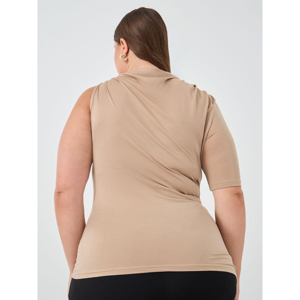 Styli Plus Size Solid One Sleeve Top-women-clothing-shirtsandblouses-blouses-image-4