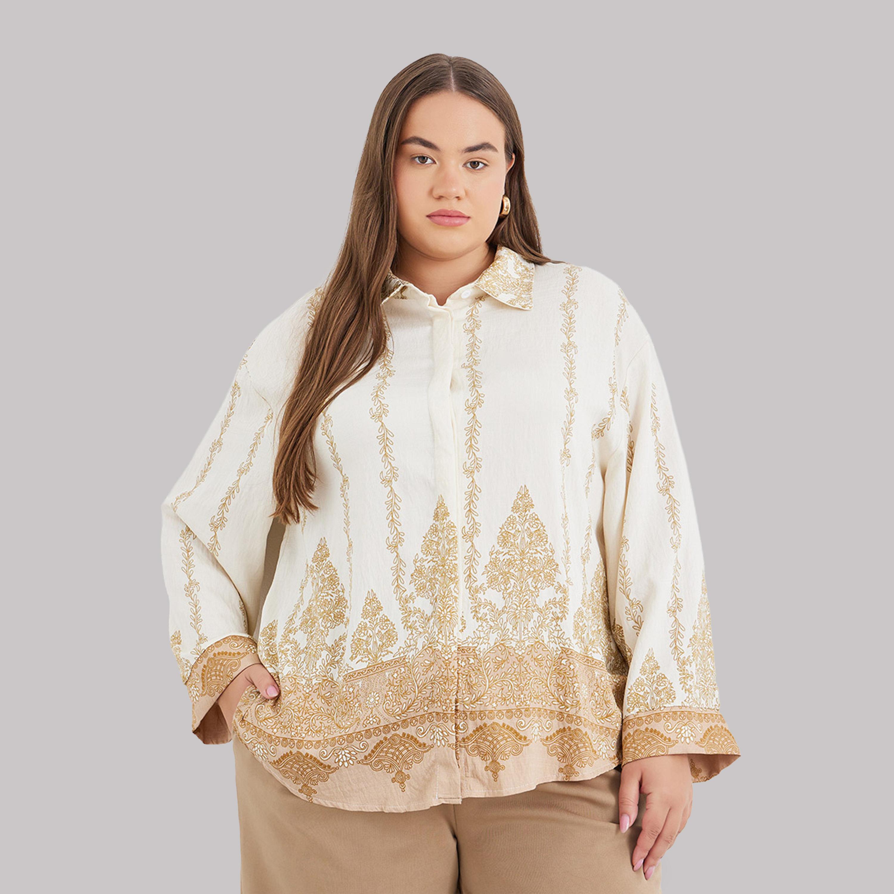 Styli Plus Size Oversized Printed Shirt with Long Sleeves-women-clothing-shirtsandblouses-shirts-image-1
