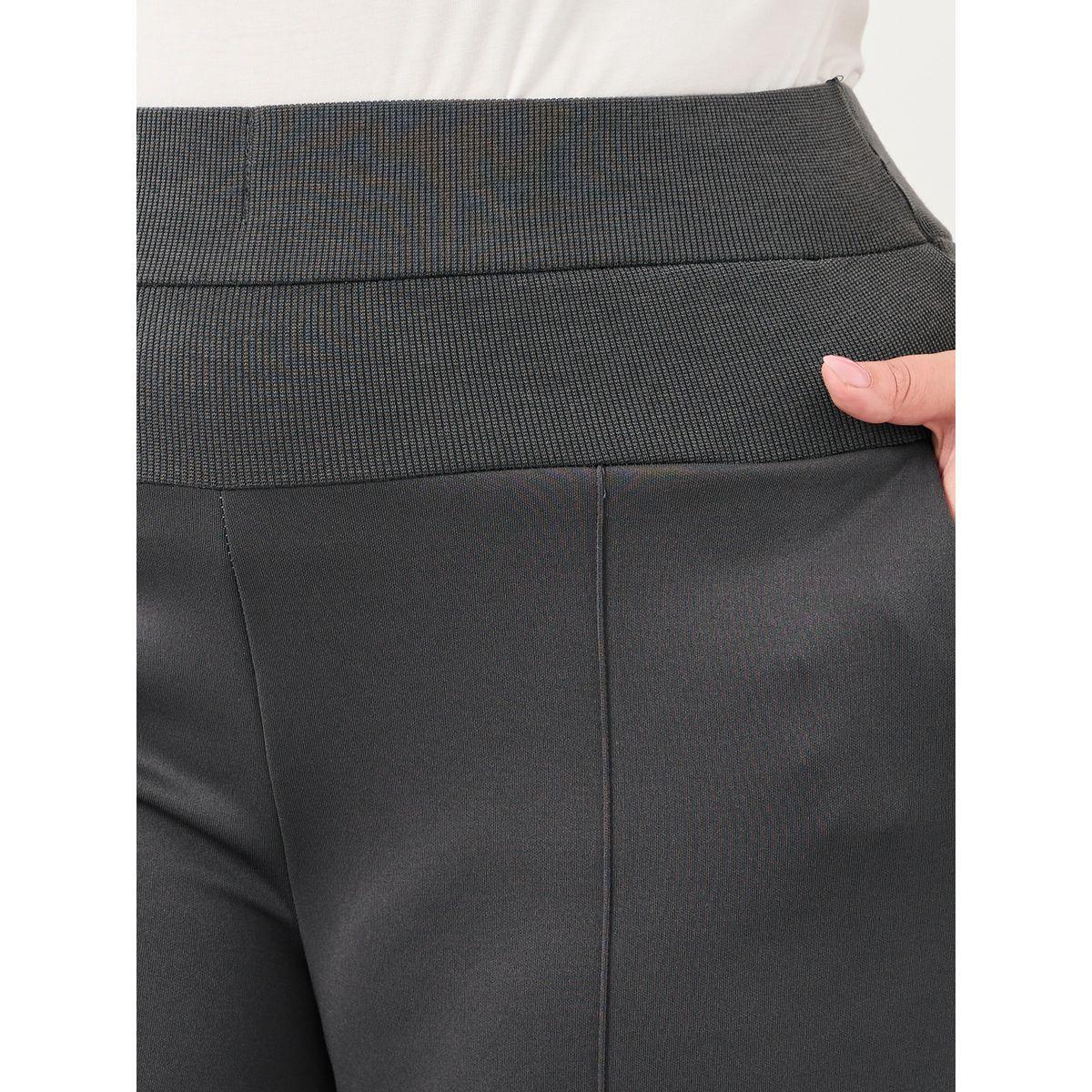 Styli Plus Charcoal Scuba Joggers with Wide Waistband-women-clothing-bottoms-joggers-image-3