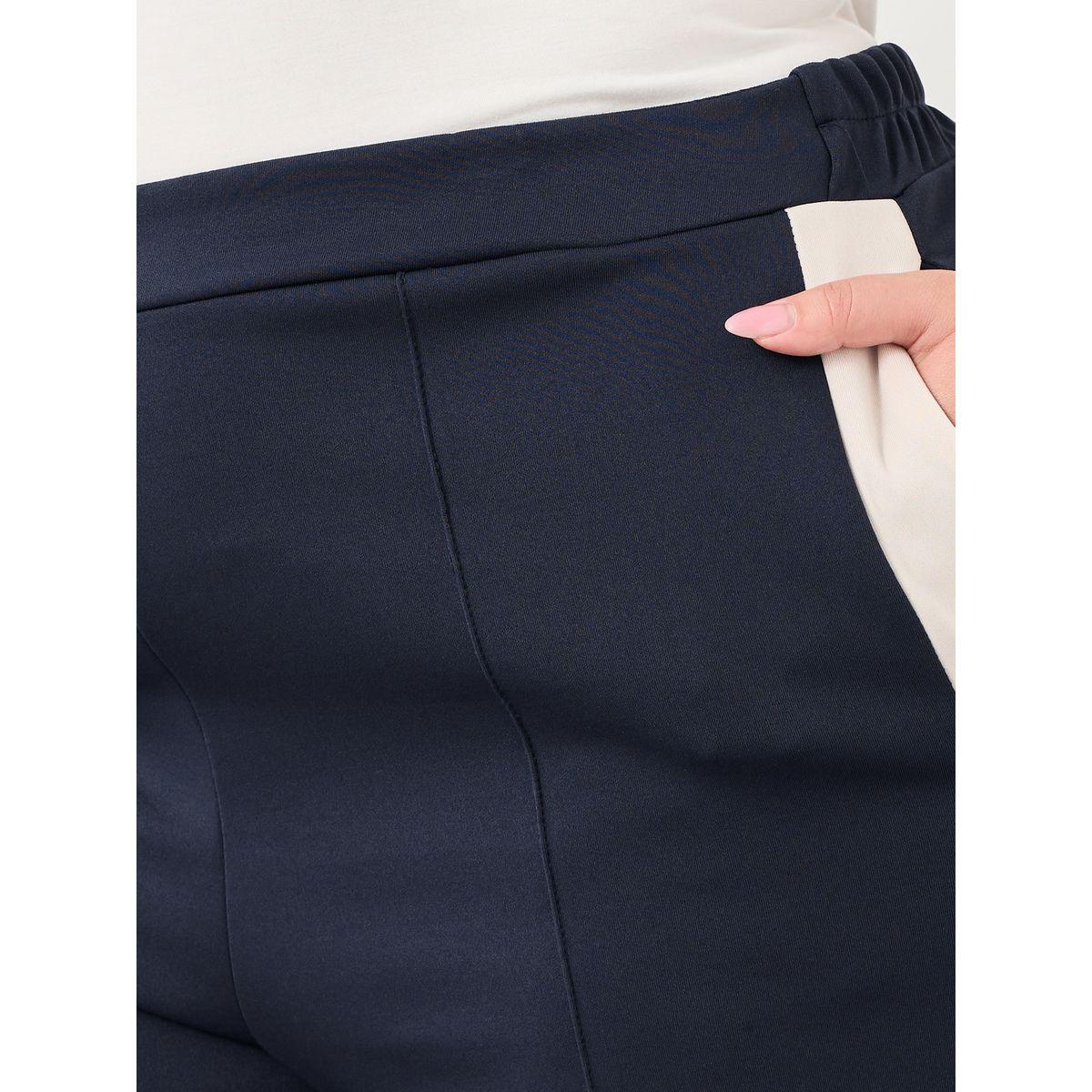Styli Plus Scuba Joggers with Contrast Side Seam Panel-women-clothing-bottoms-joggers-image-3
