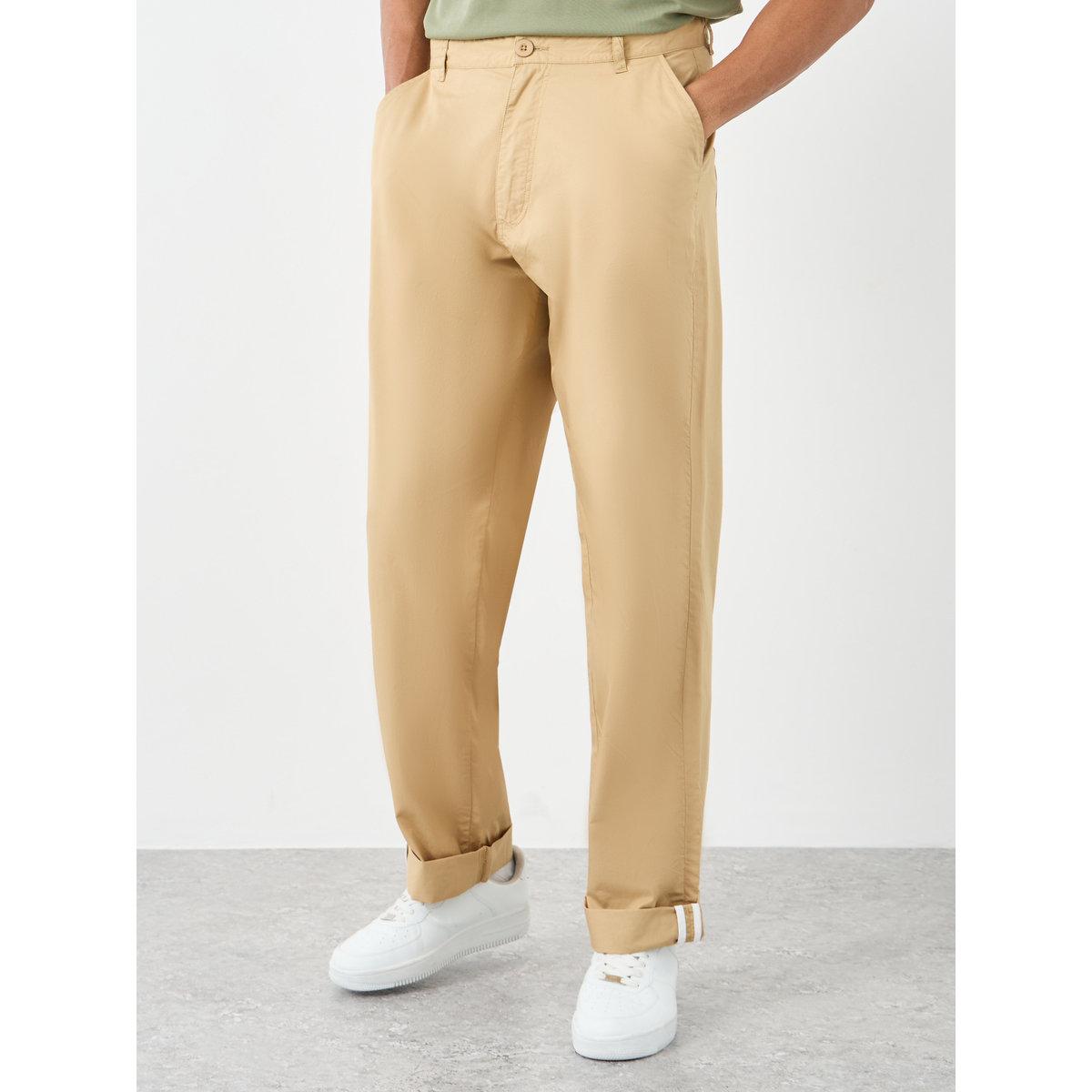 Styli Men Oversized Trousers with Turn-Up Detail Hem-men-clothing-bottoms-trousersandchinos-trousers-image-1