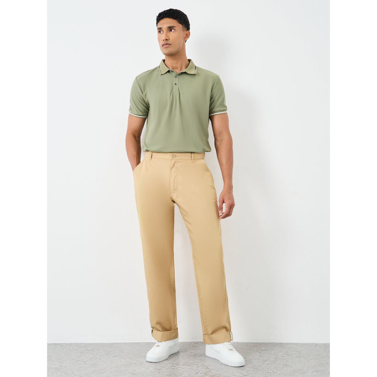 Styli Men Oversized Trousers with Turn-Up Detail Hem-men-clothing-bottoms-trousersandchinos-trousers-image-2