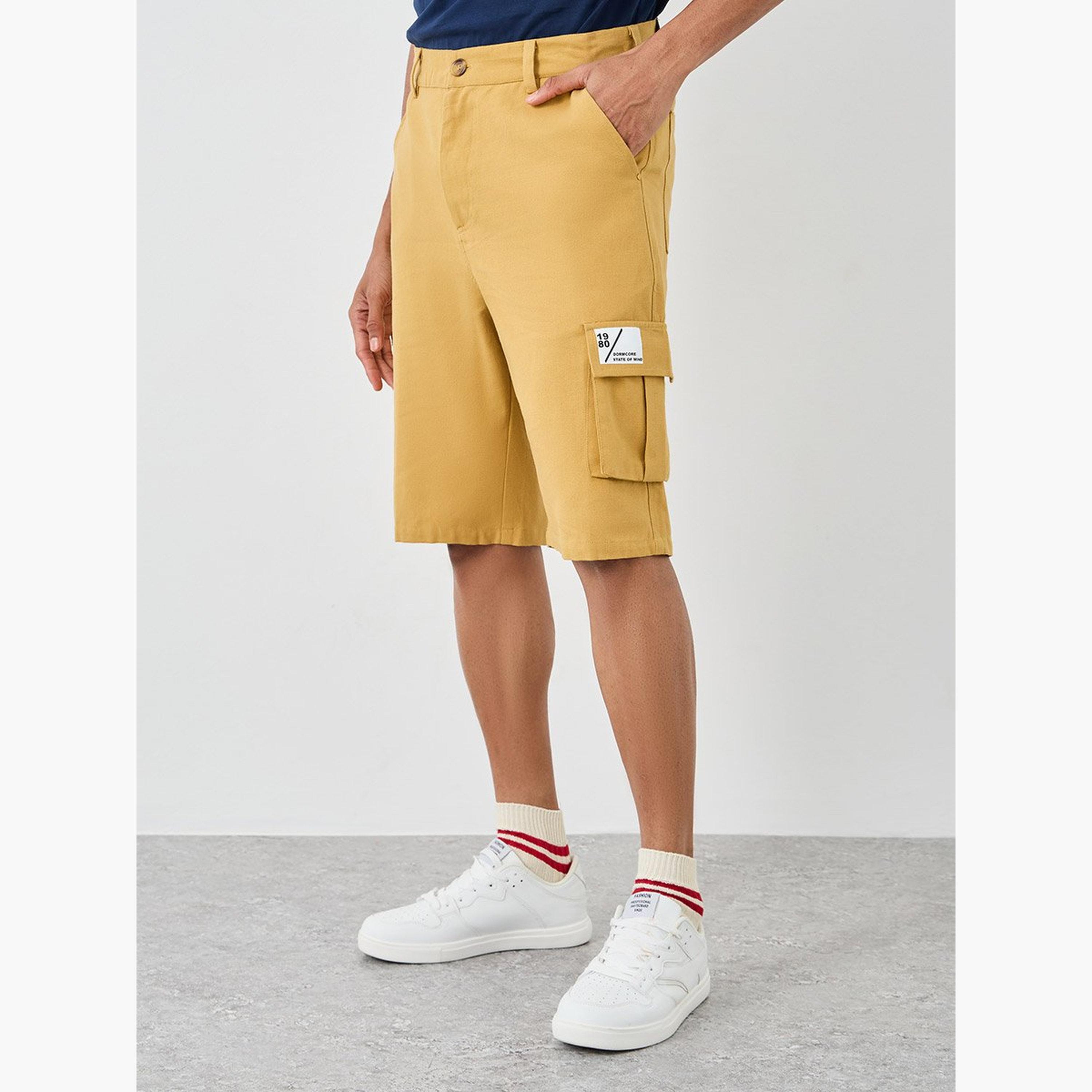 Styli Oversized Cargo Shorts with Patch Detail-men-clothing-bottoms-shorts-image-1