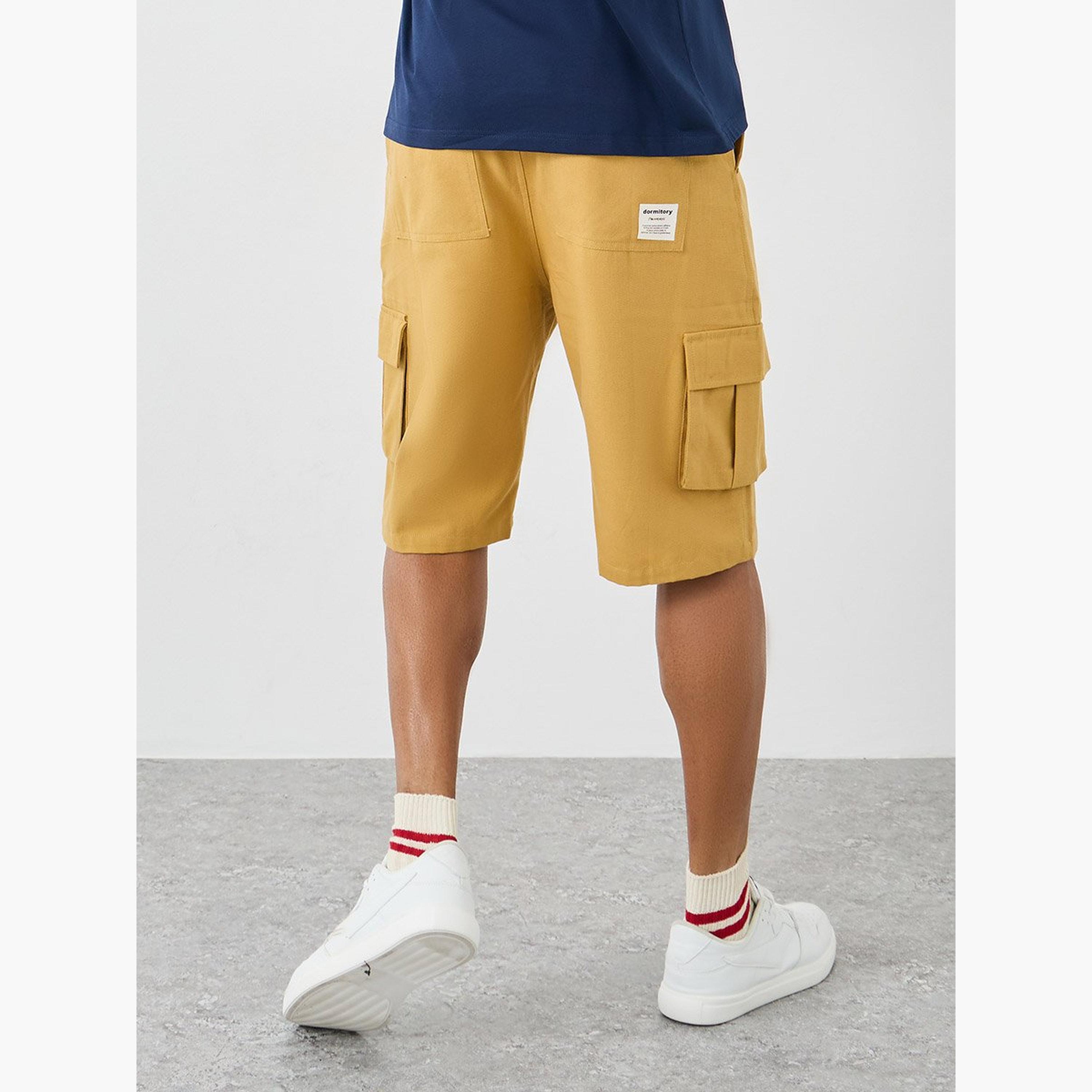 Styli Oversized Cargo Shorts with Patch Detail-men-clothing-bottoms-shorts-image-4