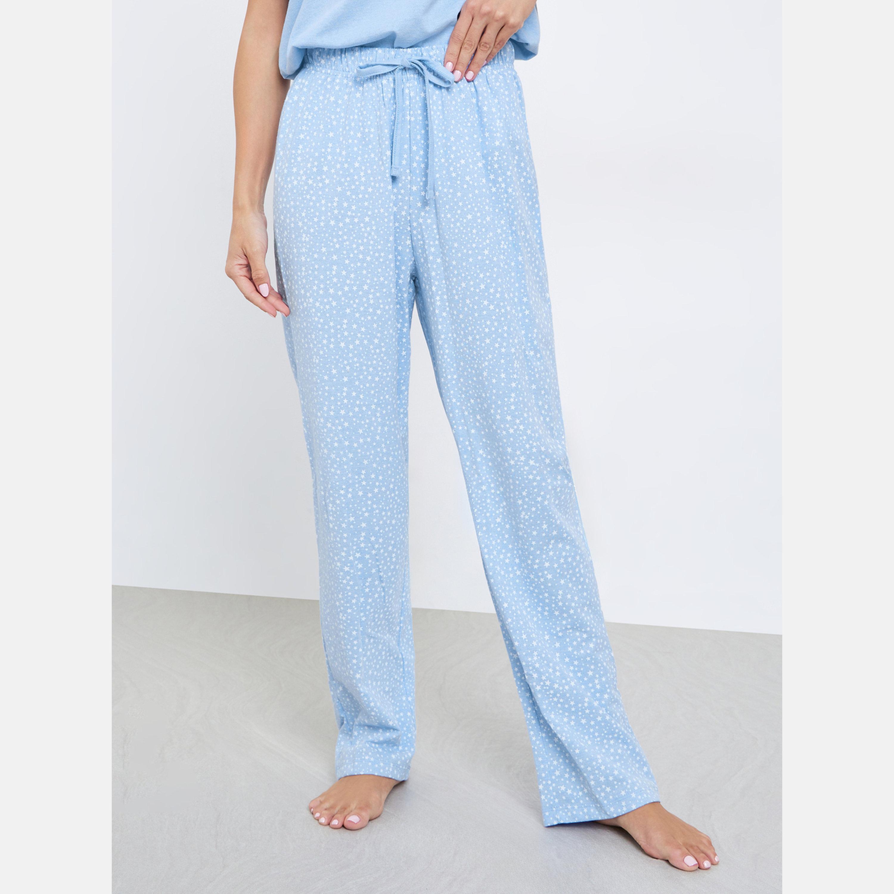 Styli Star Print Pocket T-Shirt and Pyjama Set-women-clothing-nightwear-pyjamas-longsets-image-4
