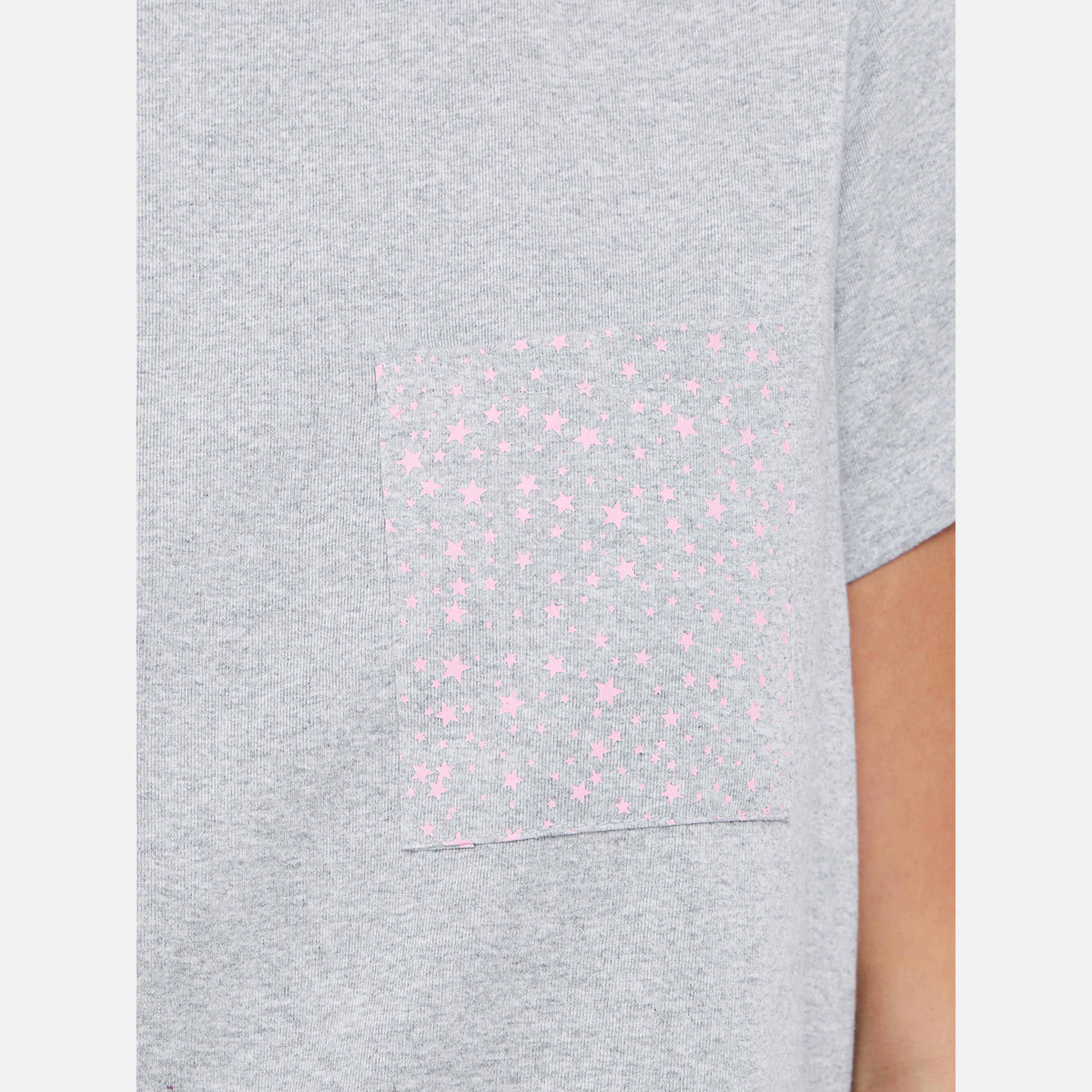 Styli Star Print Pocket T-Shirt and Pyjama Set-women-clothing-nightwear-pyjamas-longsets-image-3