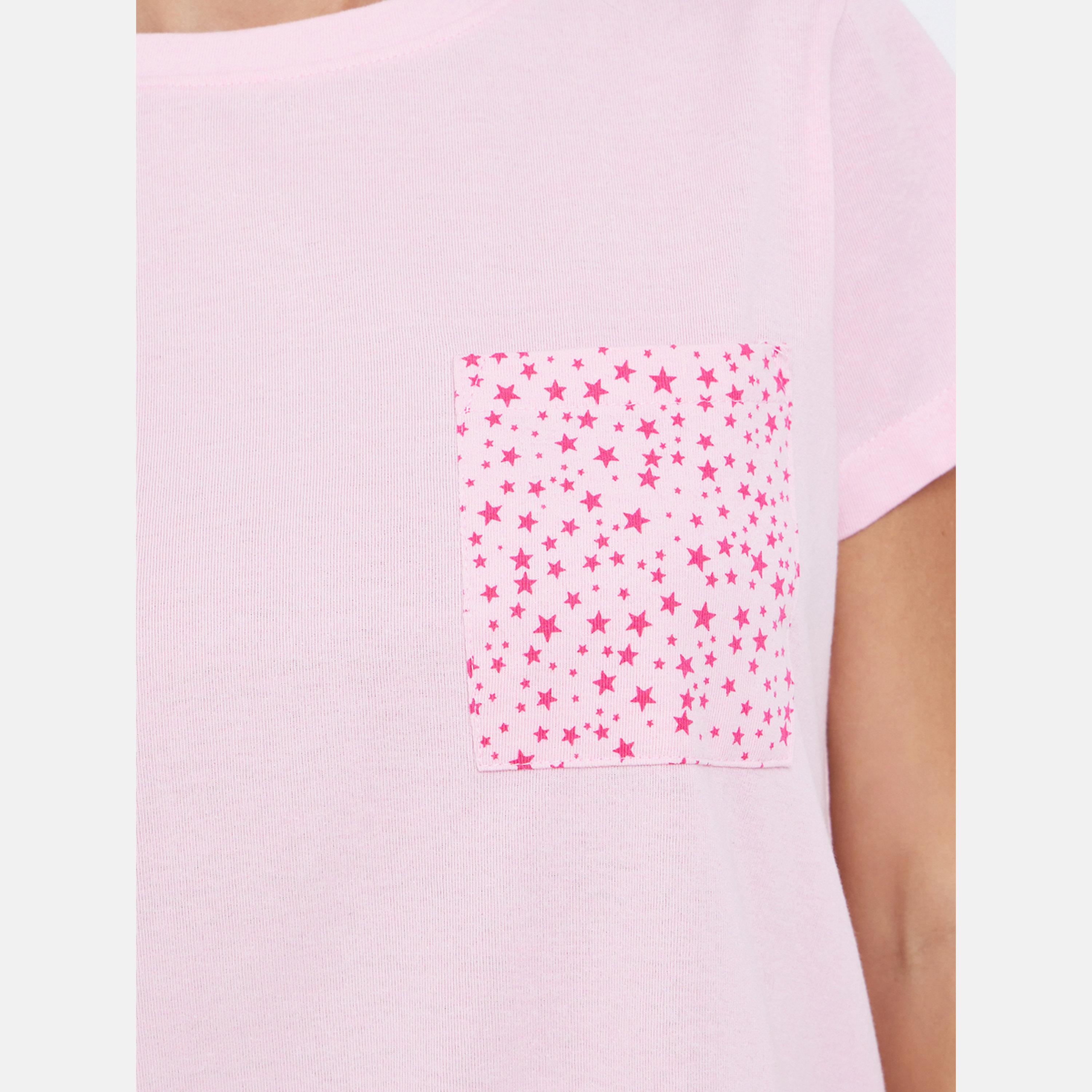 Styli Star Print Pocket T-Shirt and Pyjama Set-women-clothing-nightwear-pyjamas-longsets-image-4