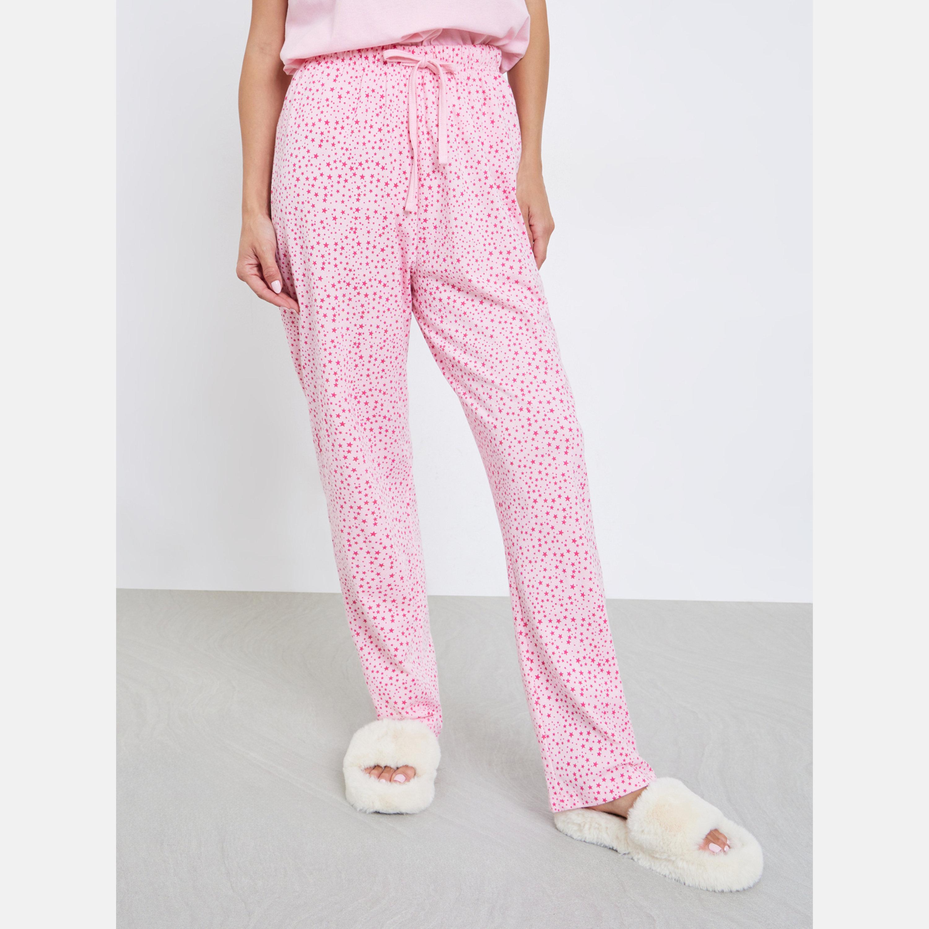 ستايلي - بيجاما تي شيرت بطبعة نجوم-women-clothing-nightwear-pyjamas-longsets-image-5