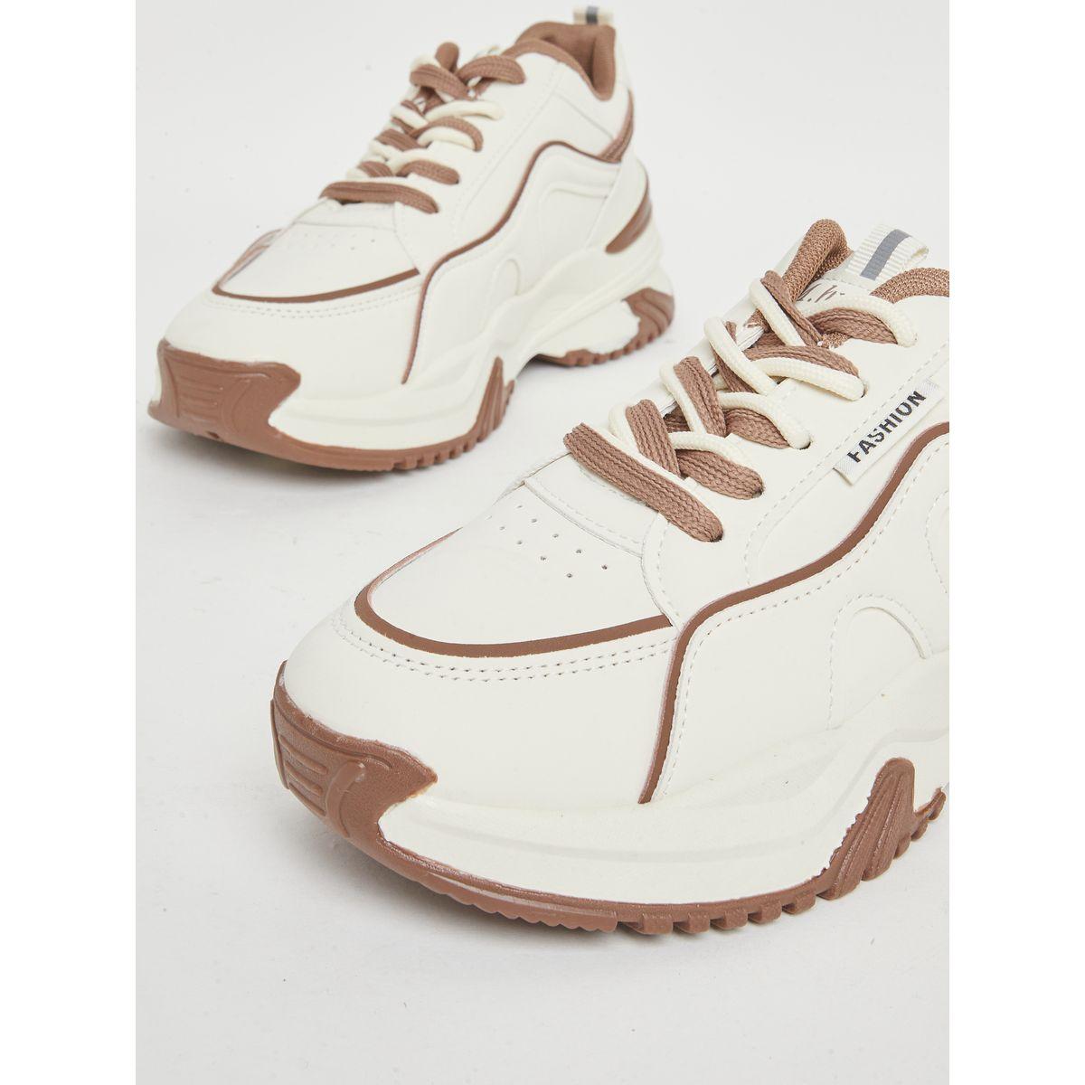 Styli Panelled Lace up Sneakers-women-shoes-sneakers-image-3