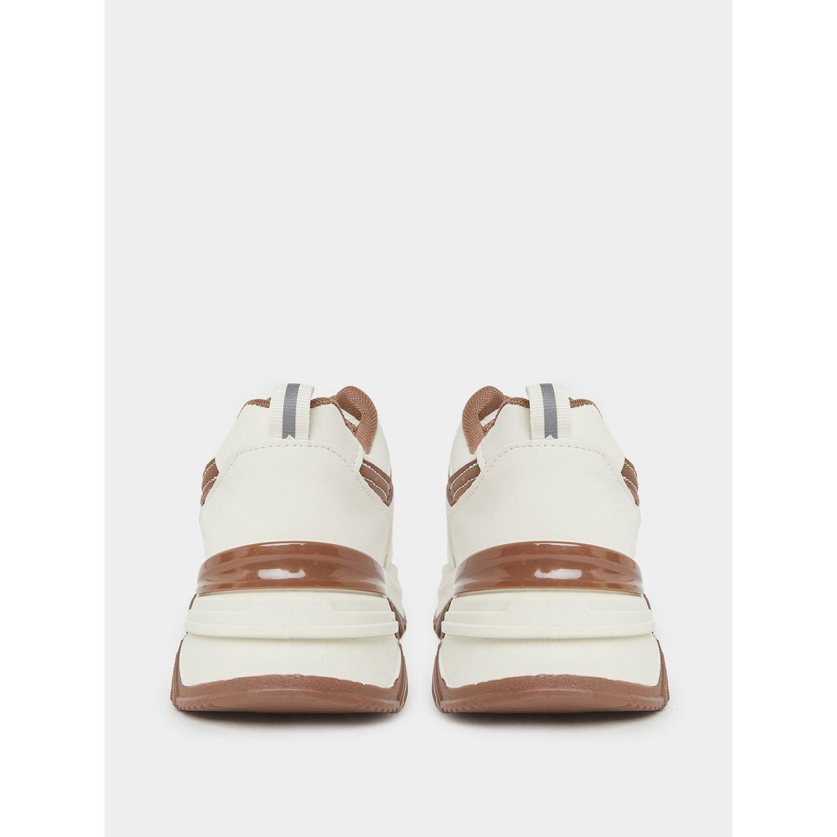 Styli Panelled Lace up Sneakers-women-shoes-sneakers-image-4