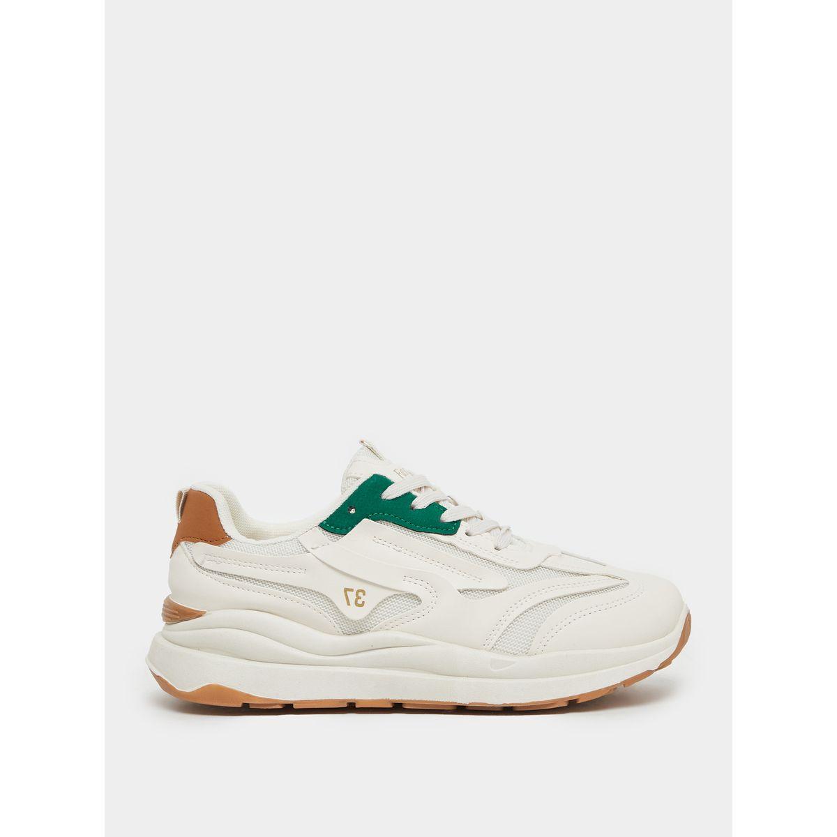 Styli Panelled Lace up Sneakers-women-shoes-sneakers-image-1