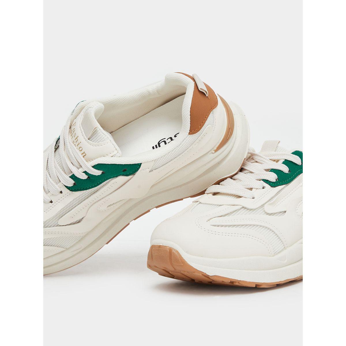 Styli Panelled Lace up Sneakers-women-shoes-sneakers-image-3