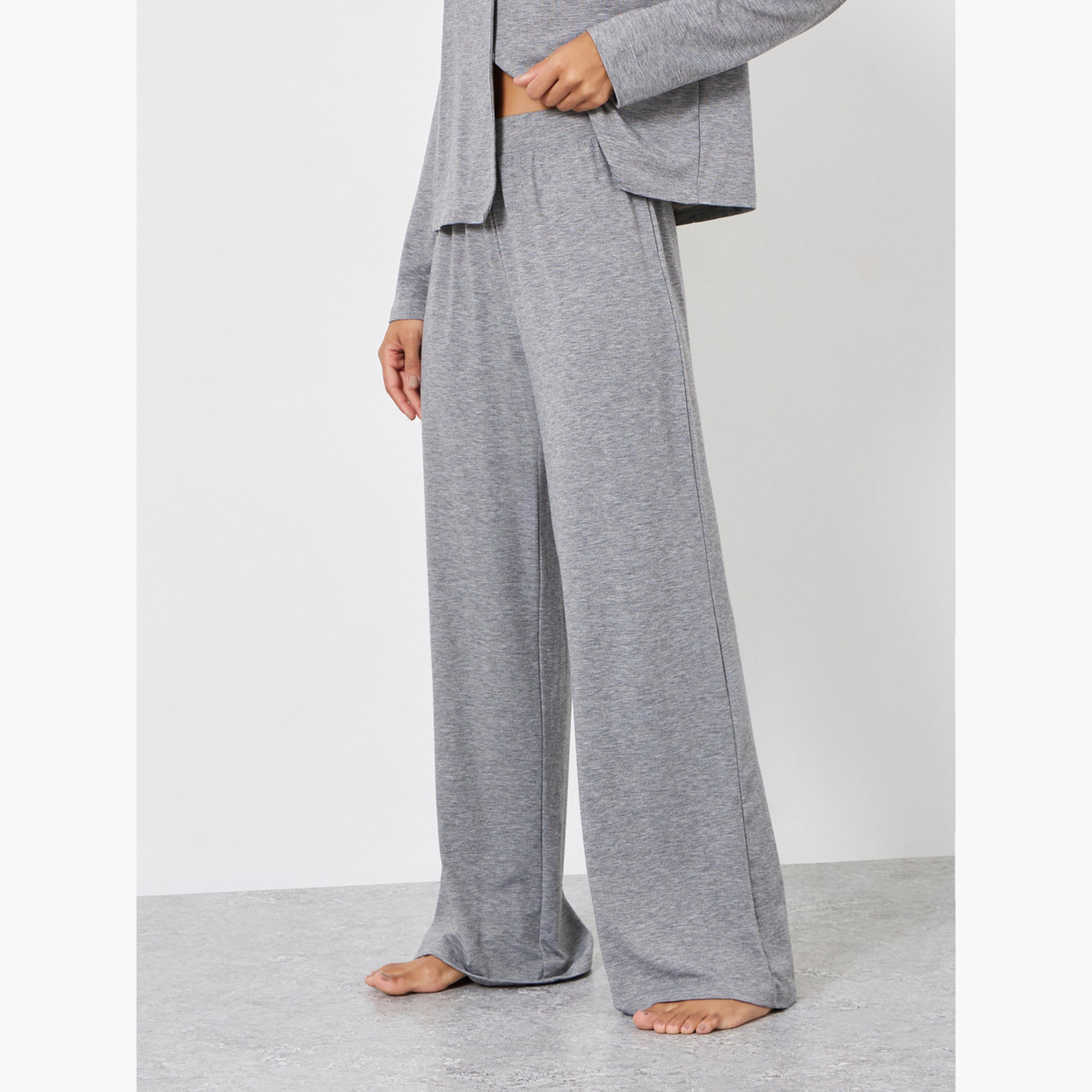 طقم بيجاما من قميص بأكمام طويلة وبنطال واسع-women-clothing-nightwear-pyjamas-longsets-image-4
