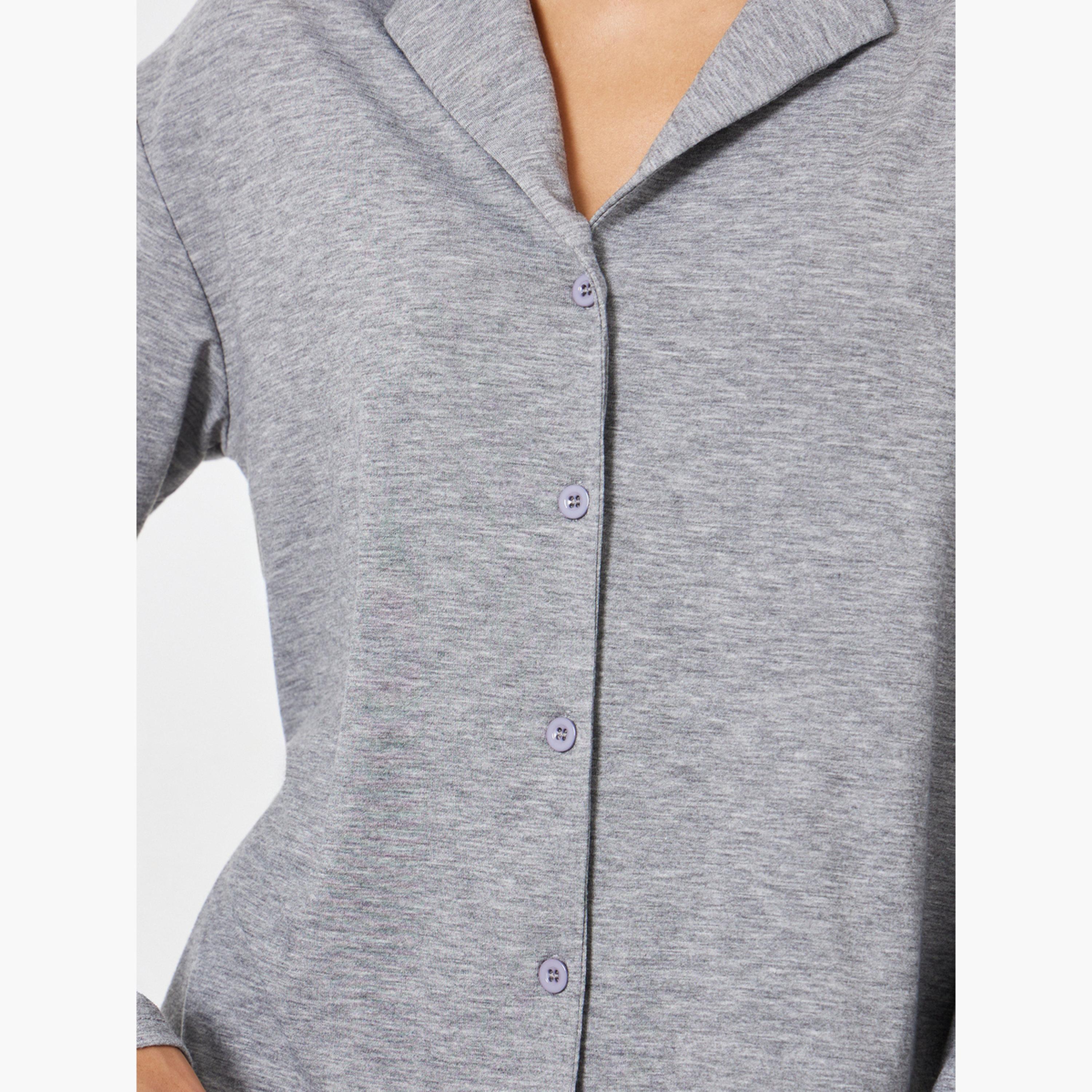 طقم بيجاما من قميص بأكمام طويلة وبنطال واسع-women-clothing-nightwear-pyjamas-longsets-image-5