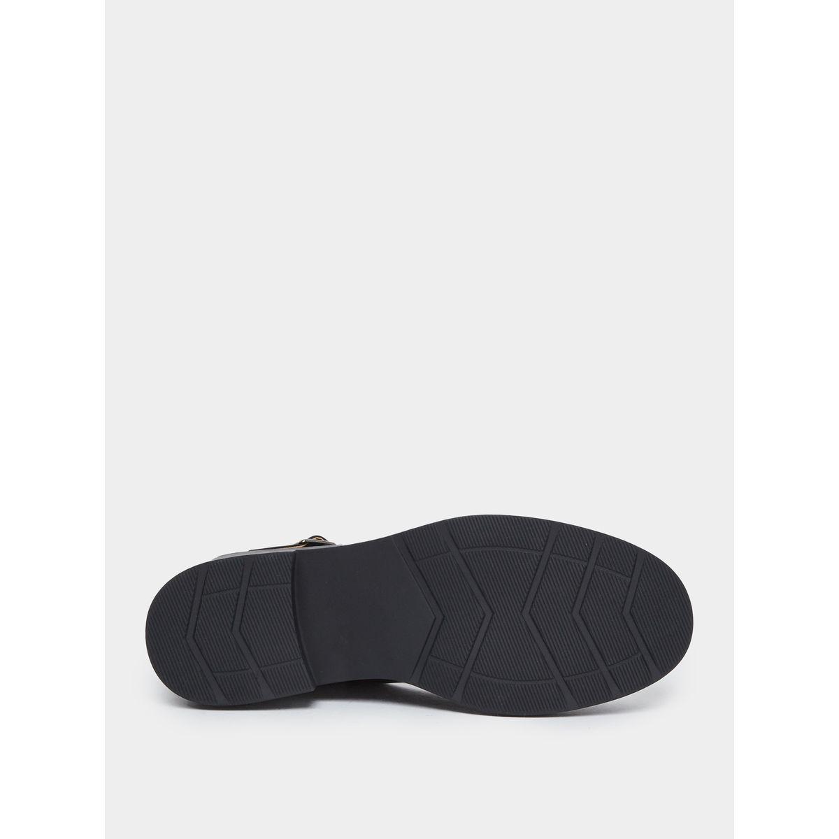 Styli Black Leather Look Mary Jane Shoes-women-shoes-ballerinas-image-6