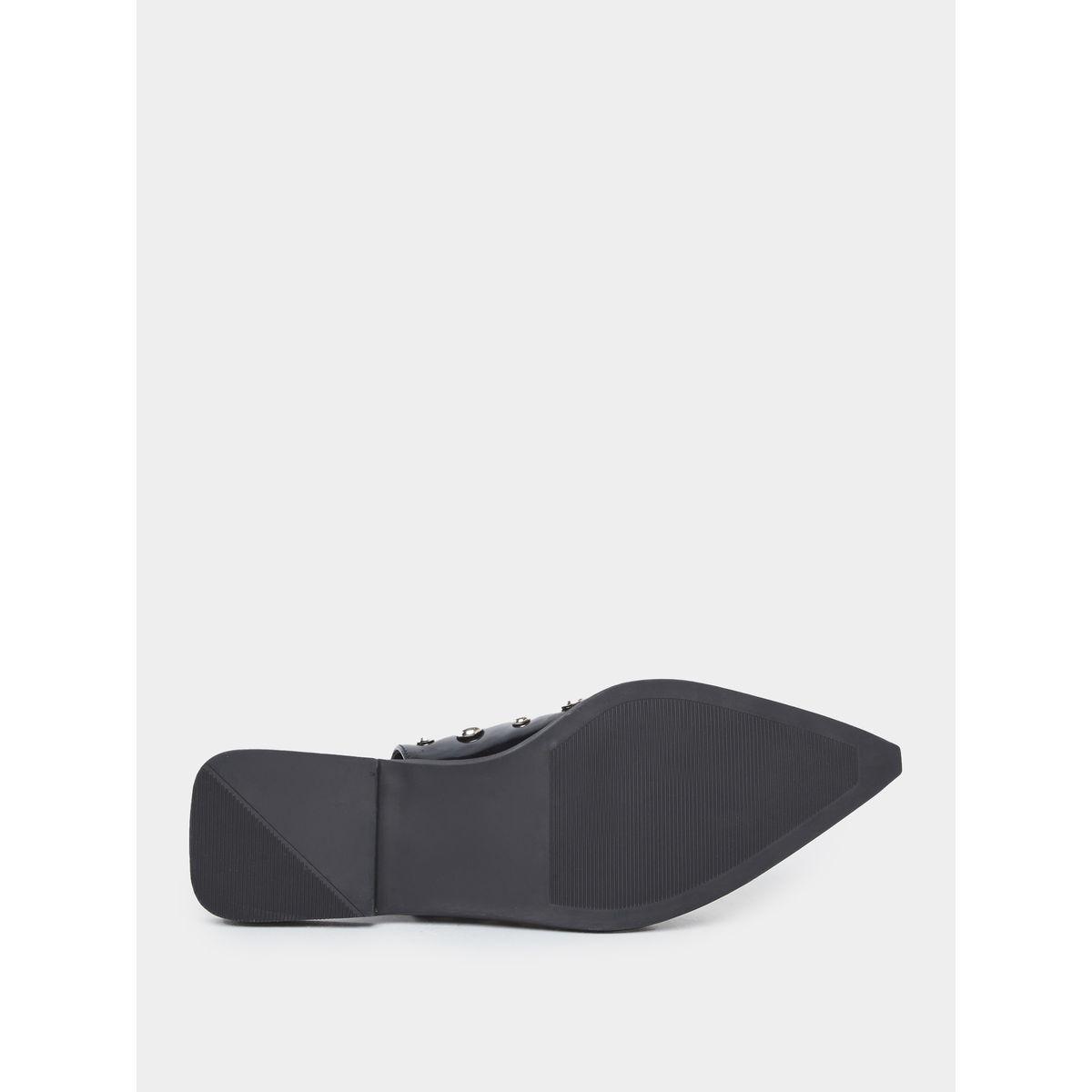 Styli Women Black Studded Slingback Mules-women-shoes-sandals-flats-image-6