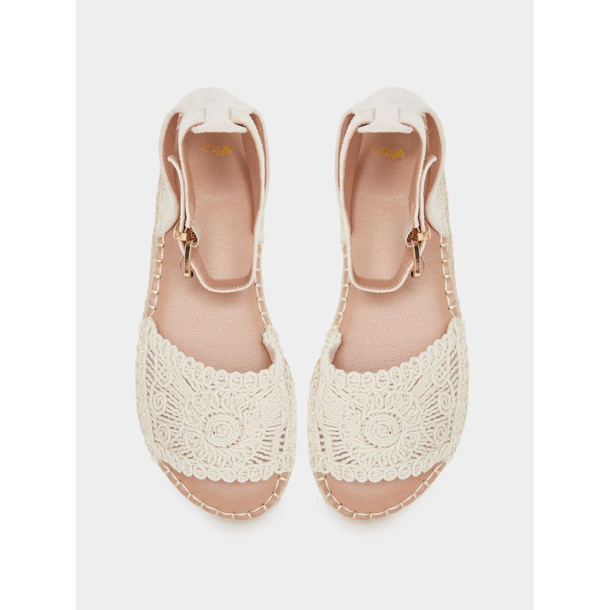 Styli Weave Strap Ankle Strap Espadrilles-women-shoes-sandals-flats-image-5