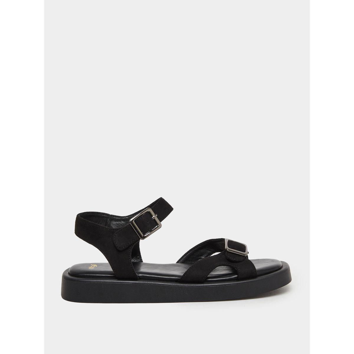 Styli Classic Buckle Ankle Strap Sandals-women-shoes-sandals-flats-image-1
