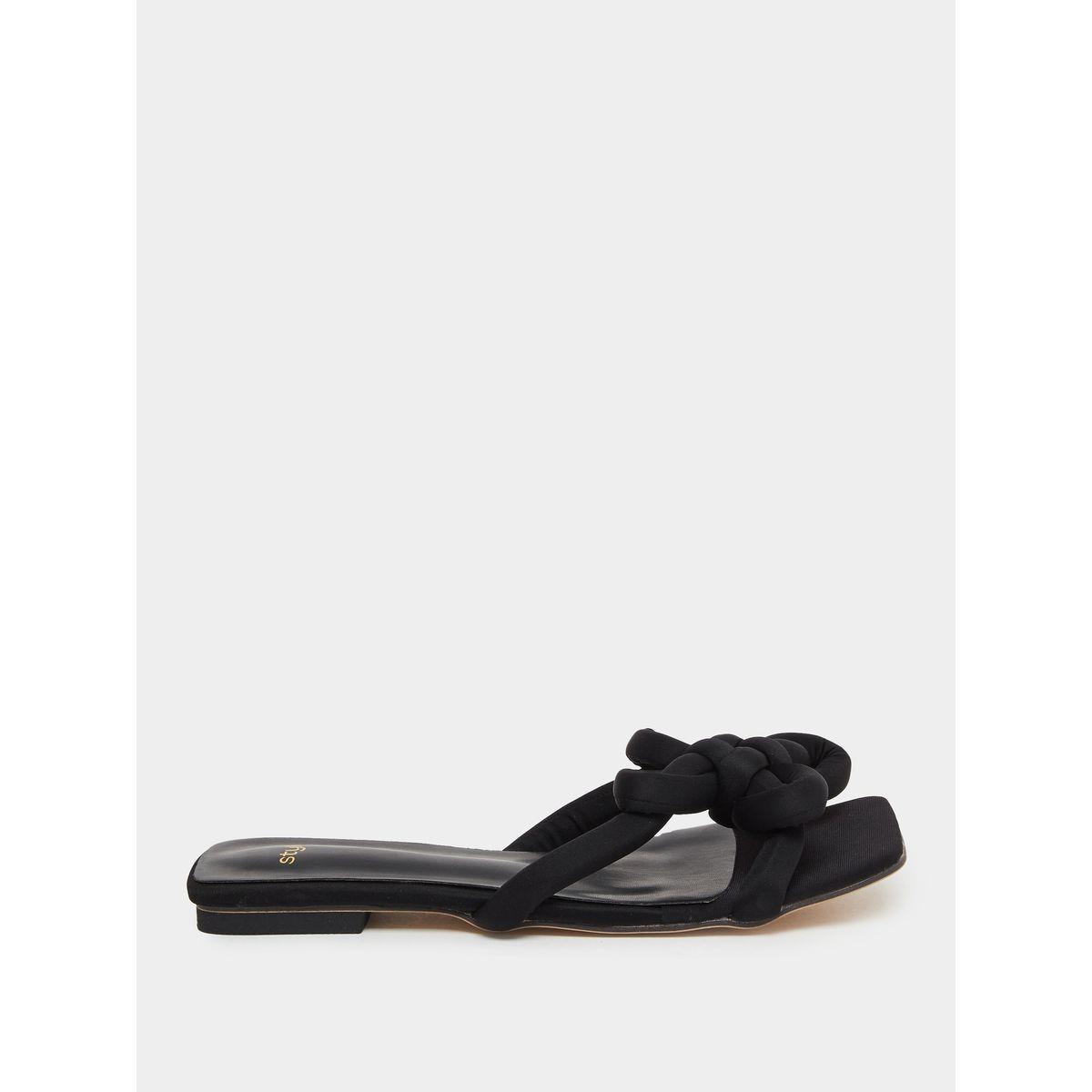 صندل فلات بتفاصيل عقدة-women-shoes-sandals-flats-image-1