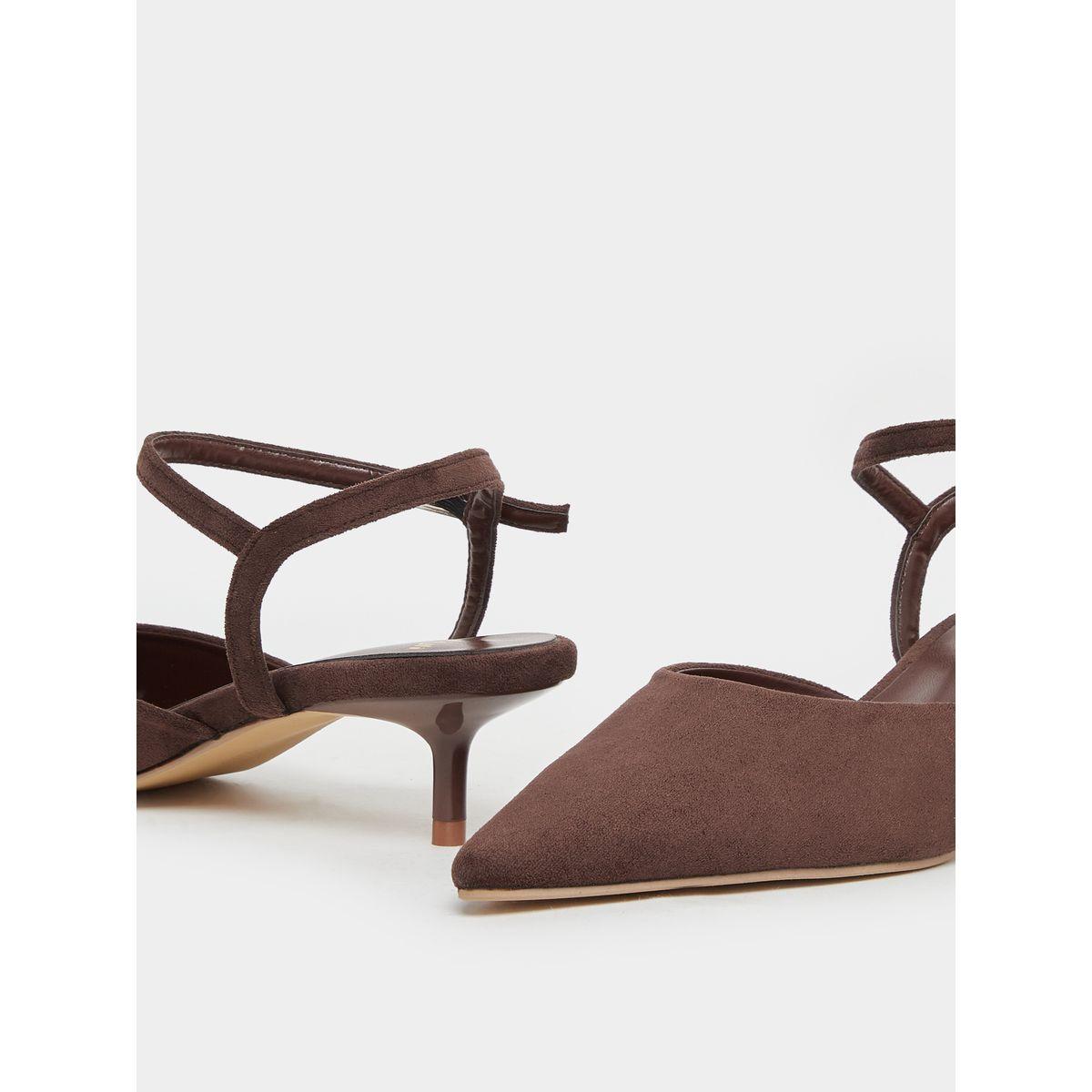 Styli Suede Look Pointed Toe Kitten Heel Shoes-women-shoes-heels-image-3