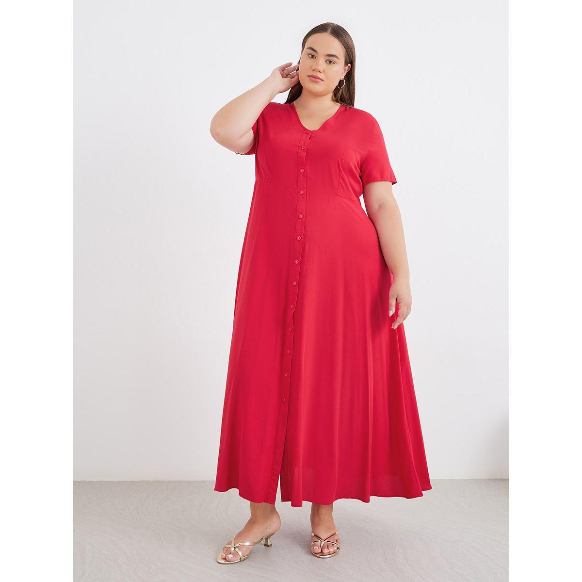فستان طويل بمقاس كبير وتفاصيل أزرار-women-clothing-dresses-image-2