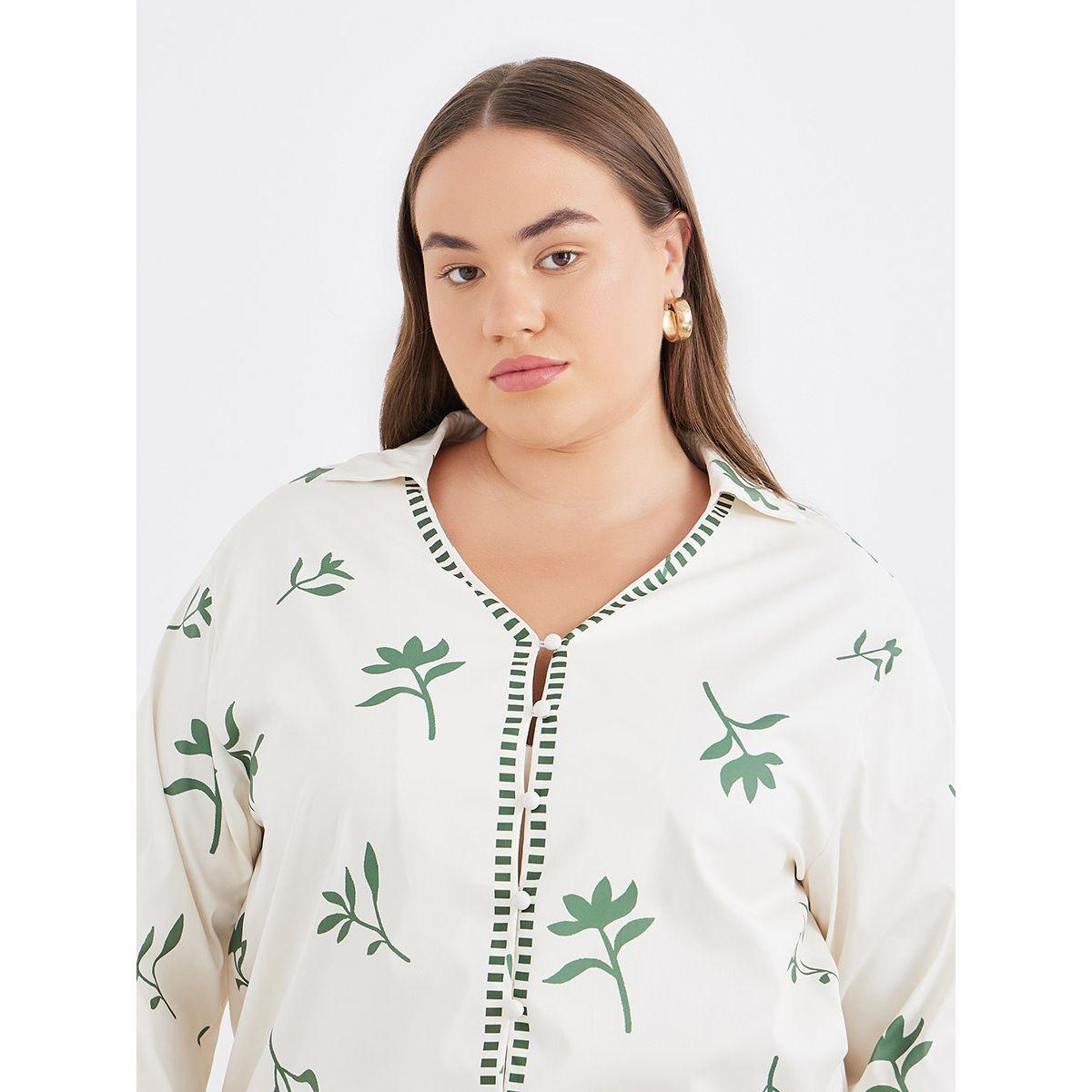 Styli Plus Co-Ords Shirt with Floral Print and Wide Leg Pants-women-clothing-dresses-image-3