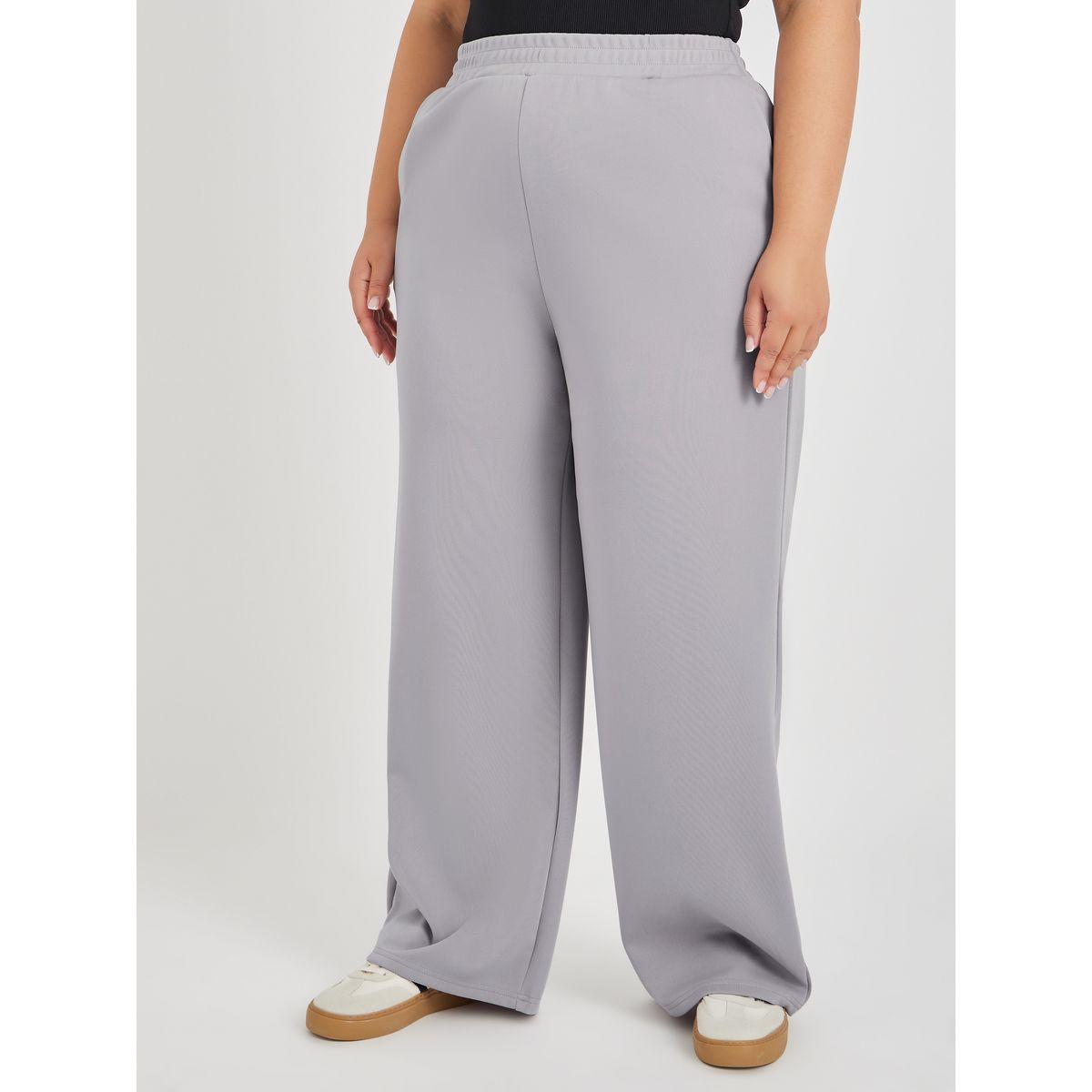 Styli Plus Size Solid Wide Leg Joggers-women-clothing-bottoms-joggers-image-2
