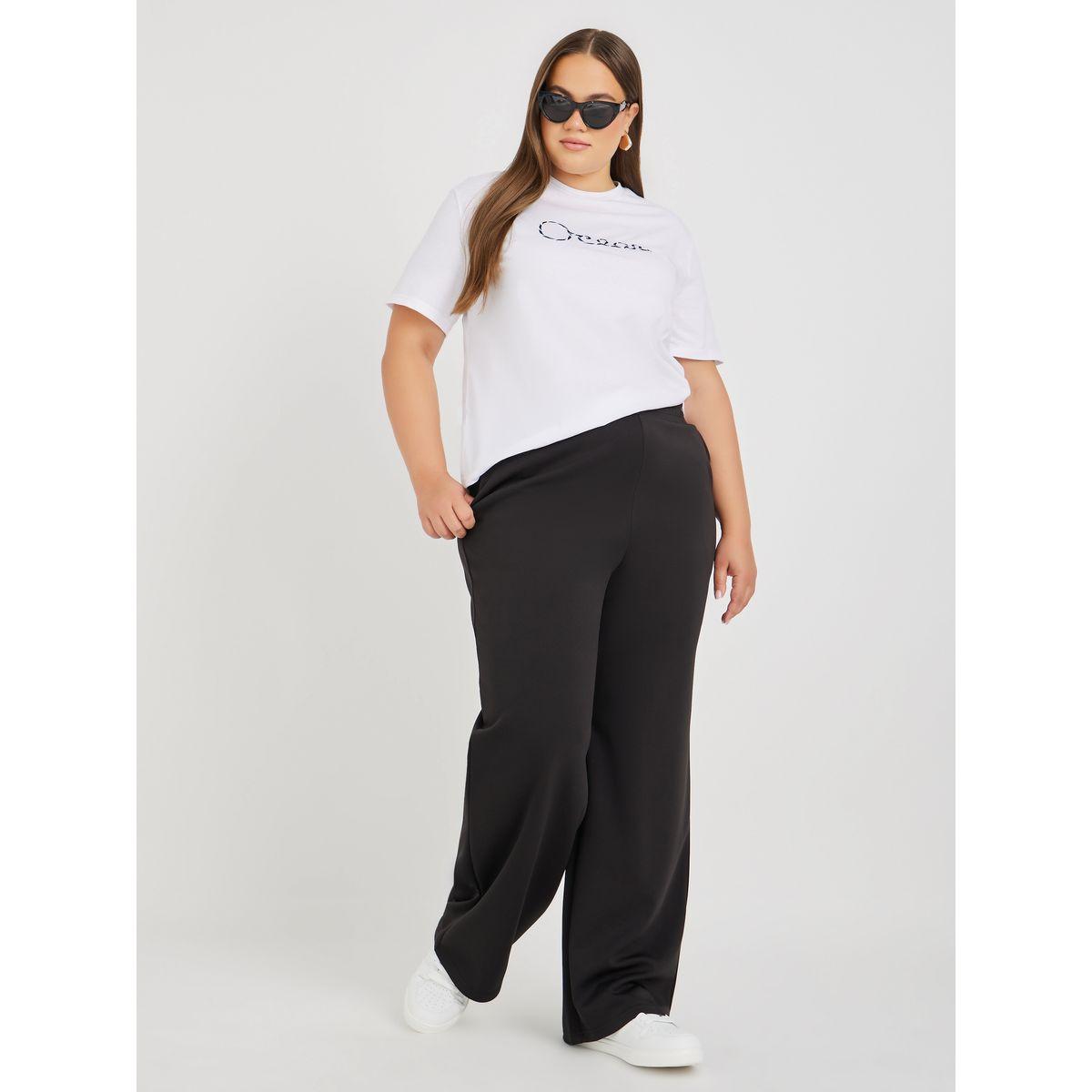 Styli Plus Size Solid Wide Leg Joggers-women-clothing-bottoms-joggers-image-1