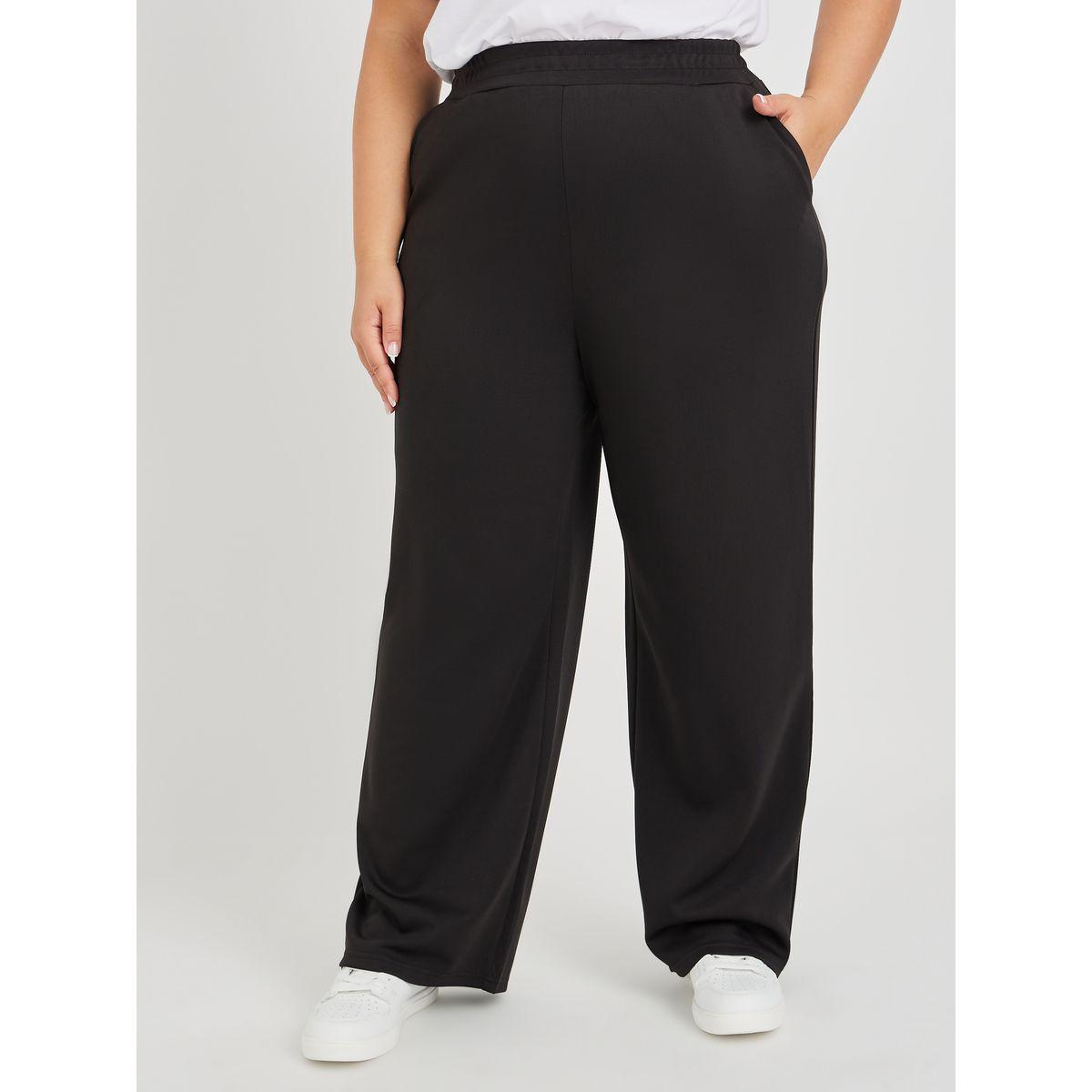 Styli Plus Size Solid Wide Leg Joggers-women-clothing-bottoms-joggers-image-2