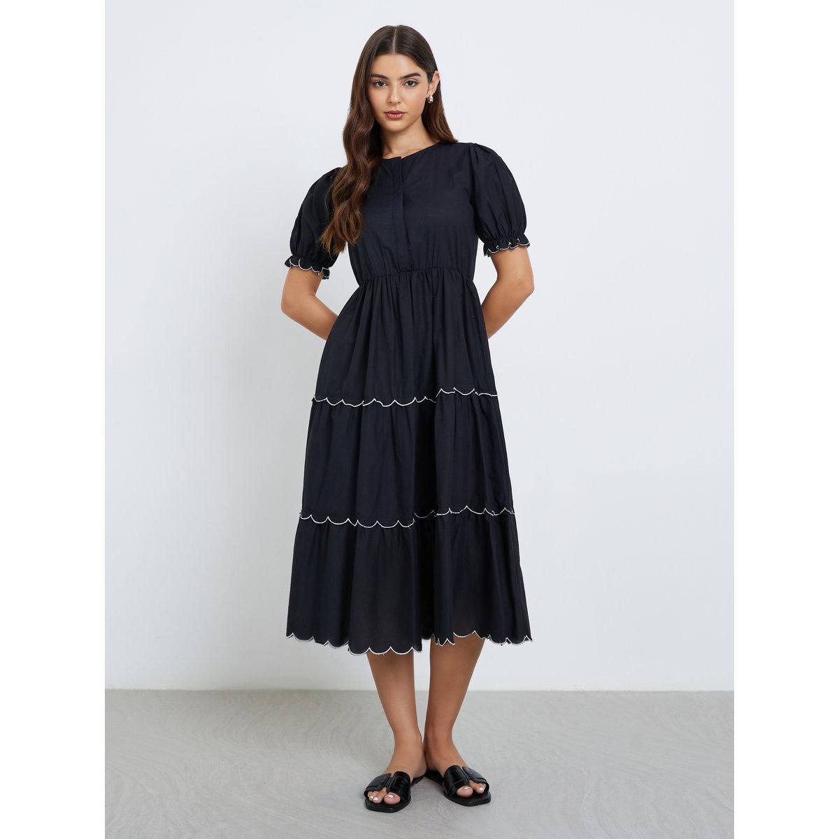 فستان ميدي بتفاصيل مُطرزة-women-clothing-dresses-image-2