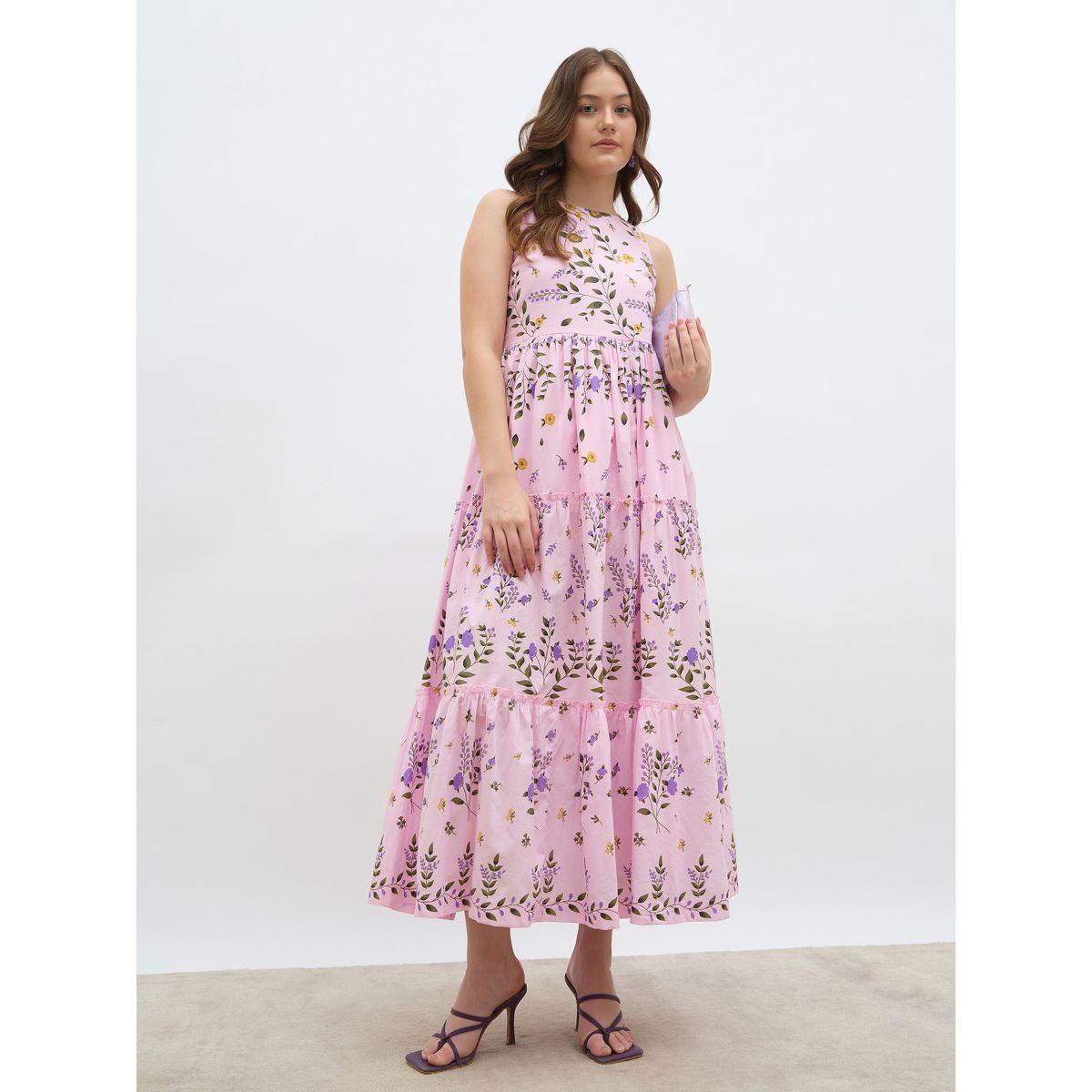 فستان طويل بلا أكمام ومطبع بالكامل بزهور-women-clothing-dresses-image-1