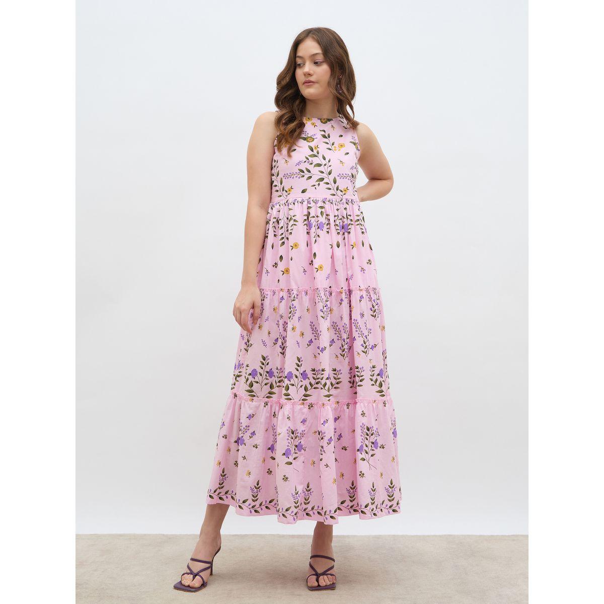 فستان طويل بلا أكمام ومطبع بالكامل بزهور-women-clothing-dresses-image-2