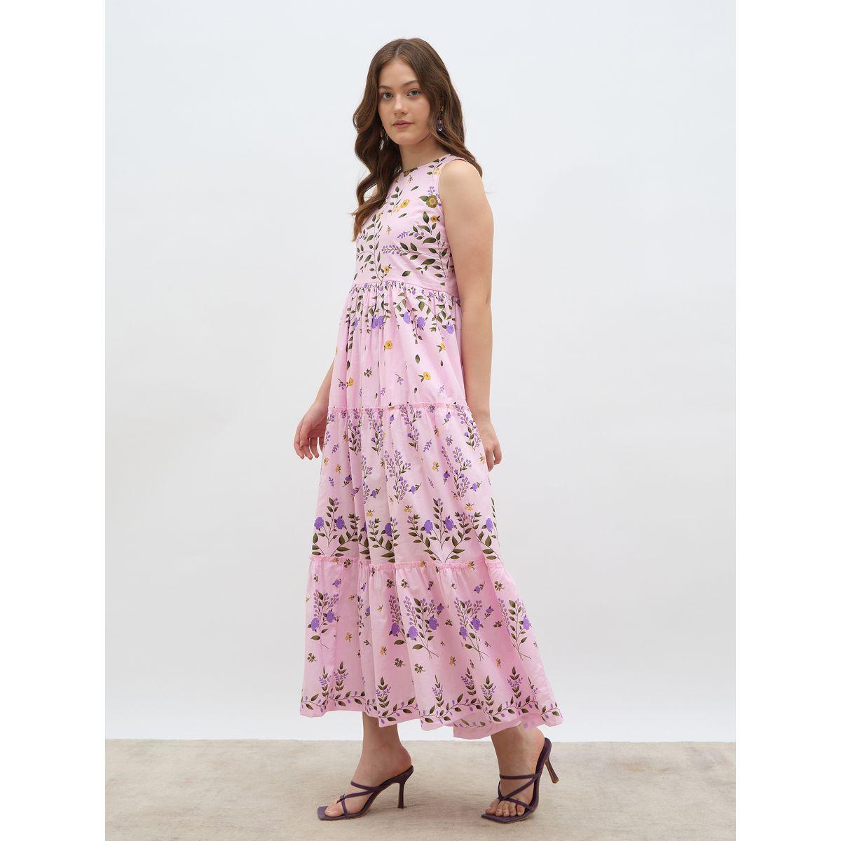 فستان طويل بلا أكمام ومطبع بالكامل بزهور-women-clothing-dresses-image-3
