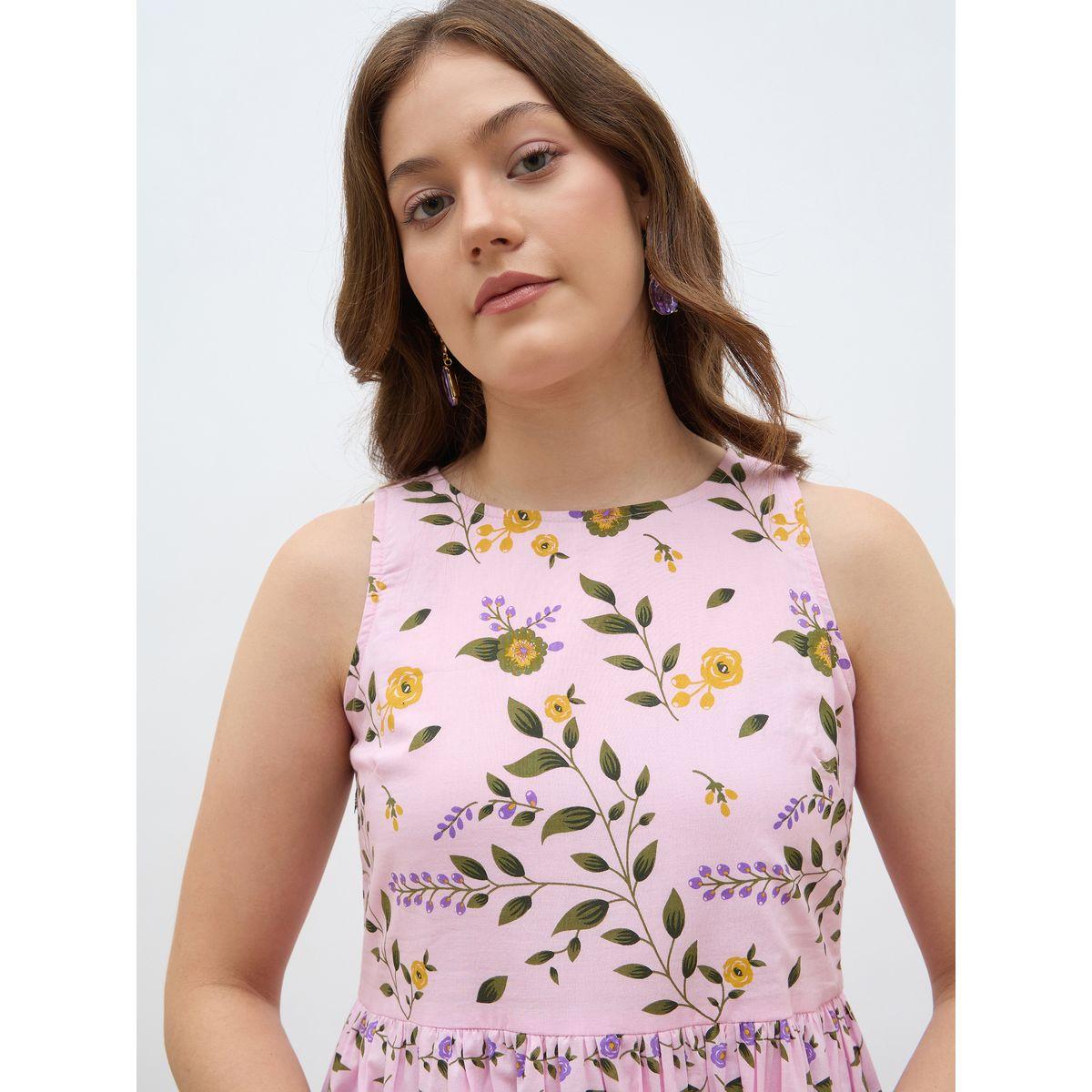 فستان طويل بلا أكمام ومطبع بالكامل بزهور-women-clothing-dresses-image-4