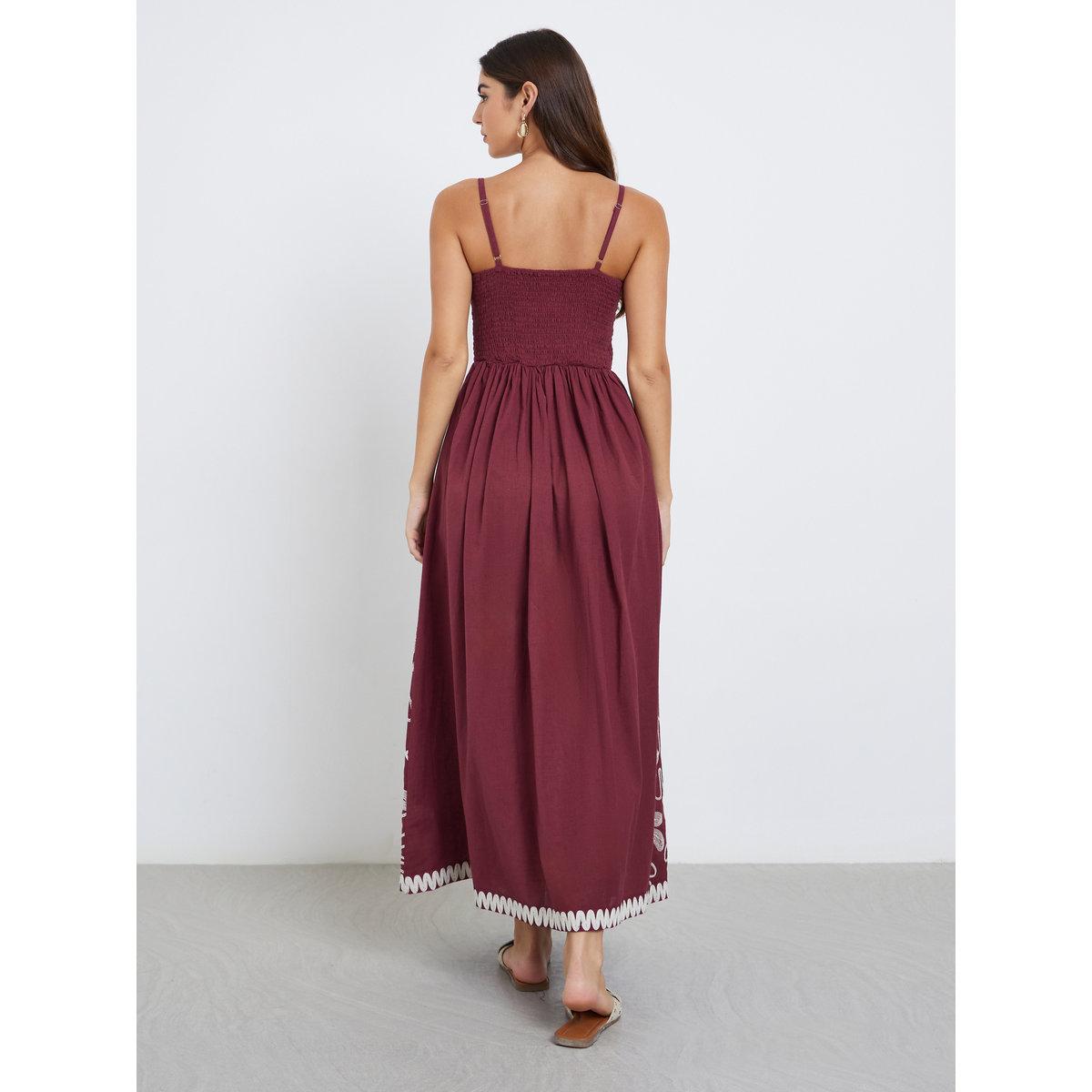 Styli Red Embroidered Strappy Maxi Dress-women-clothing-dresses-image-4
