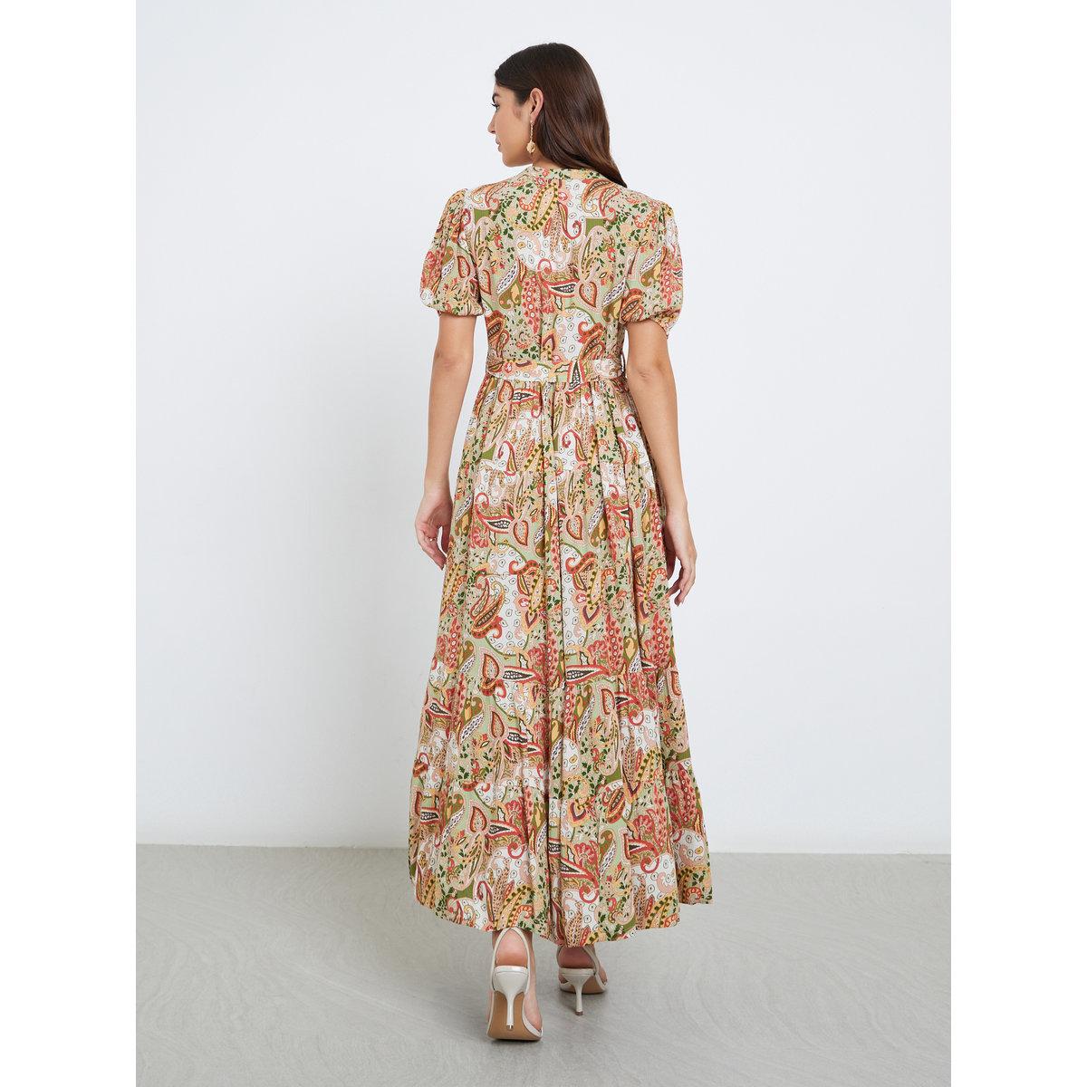 Styli Paisley Print Tiered Maxi Dress-women-clothing-dresses-image-4